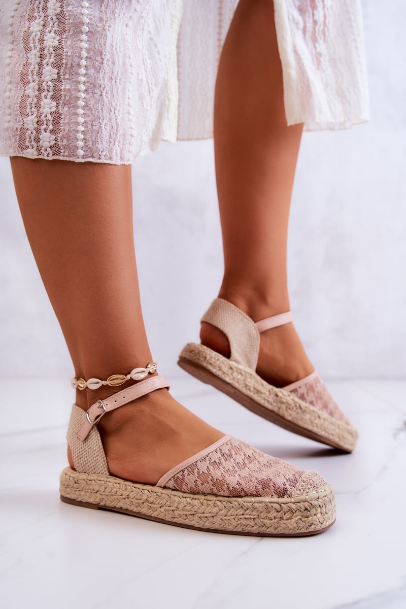 Women's espadrilles with Nude Charlene buckle