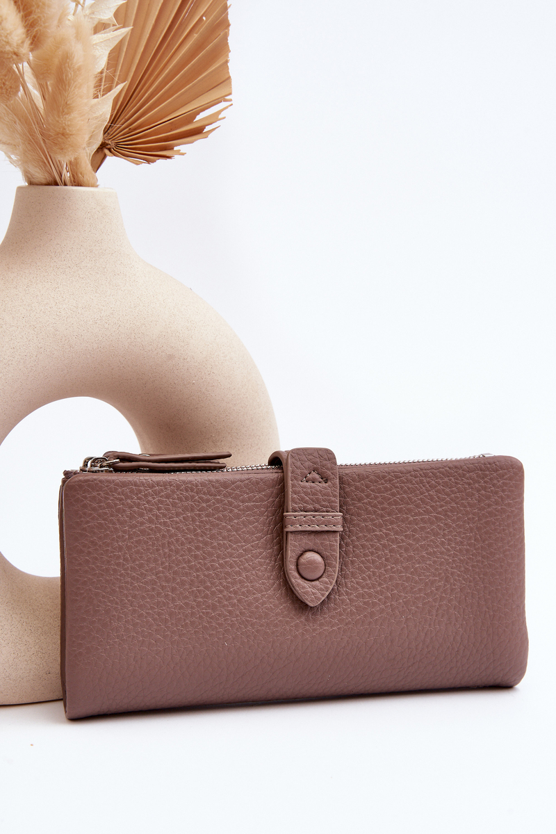 Women's spacious light brown wallet Aenima