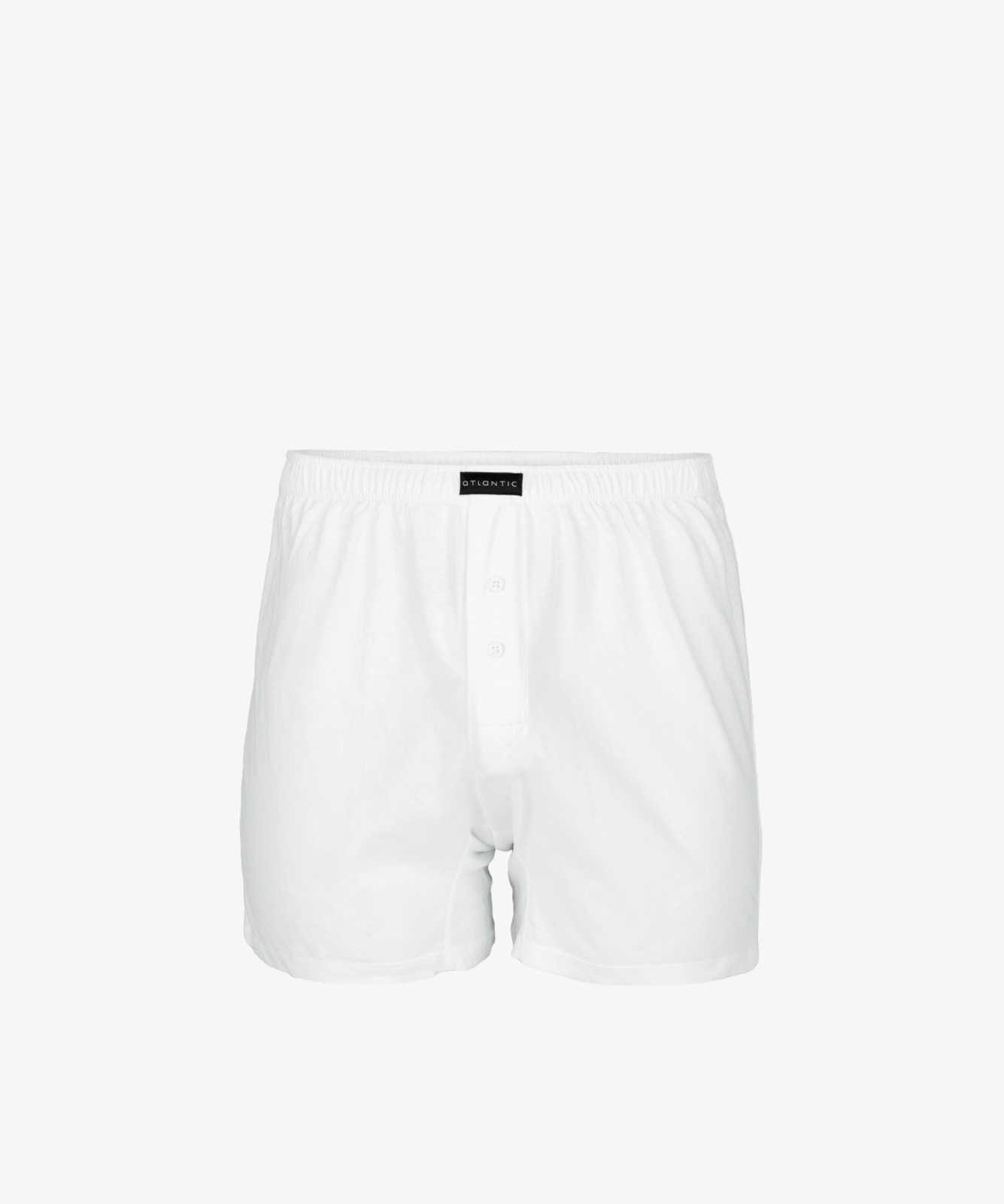 Pánské klasické boxerky s knoflíčky ATLANTIC - bílé
