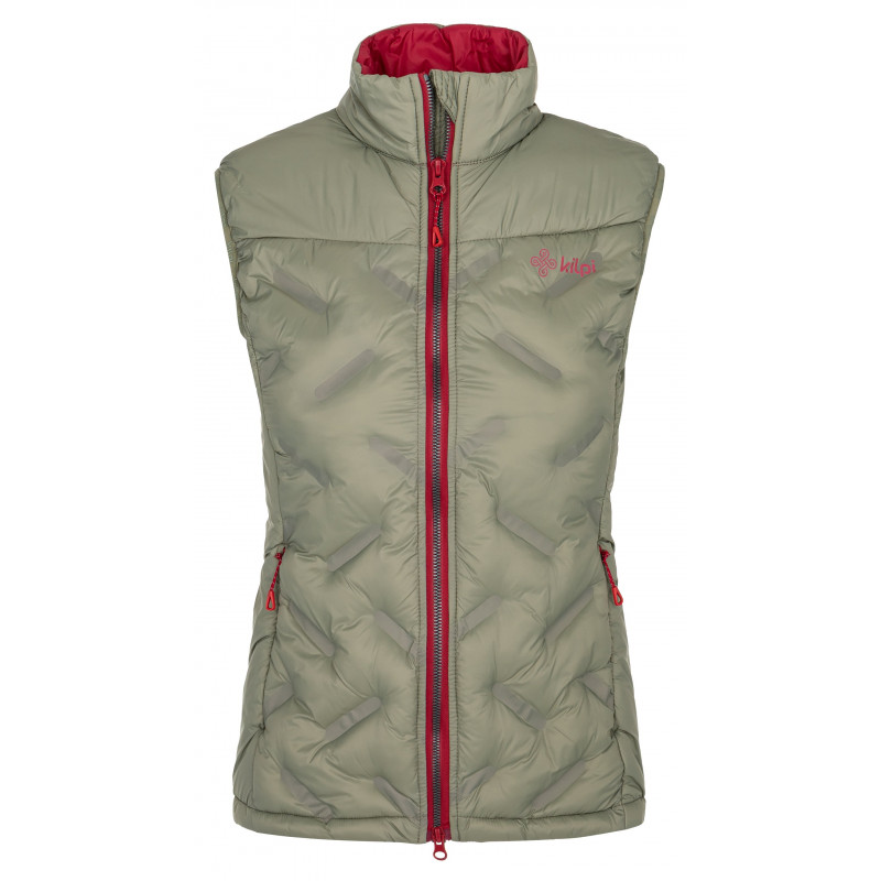 Women's Insulated Vest Kilpi NAI-W Khaki