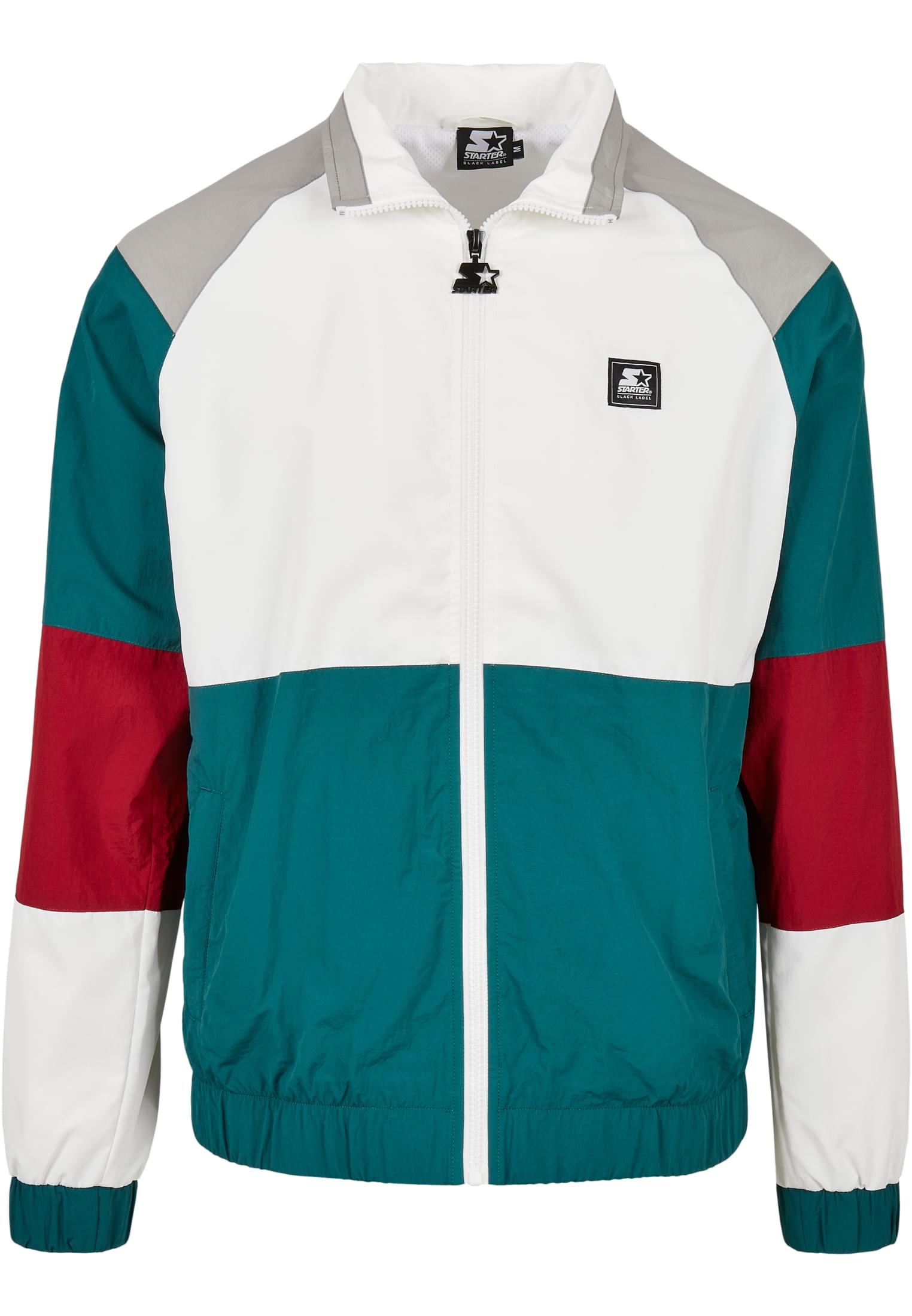 Starter Color Block Retro Jacket Retro Grn/wht/brick Rd/grey