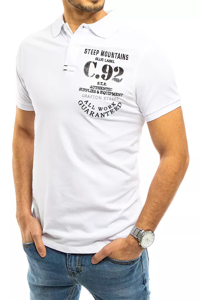 Men's White Polo Shirt Dstreet
