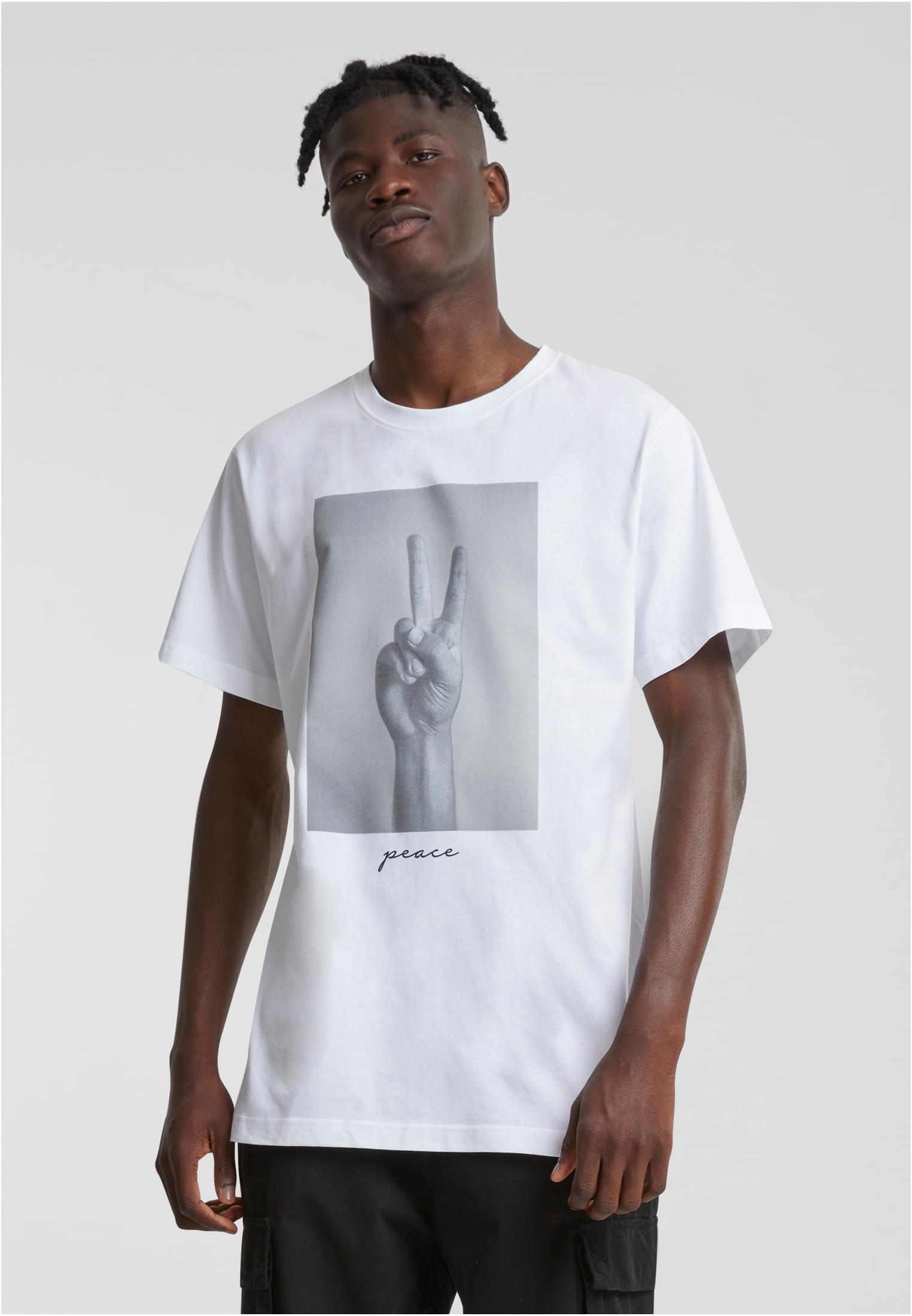 White T-shirt With Peace Sign