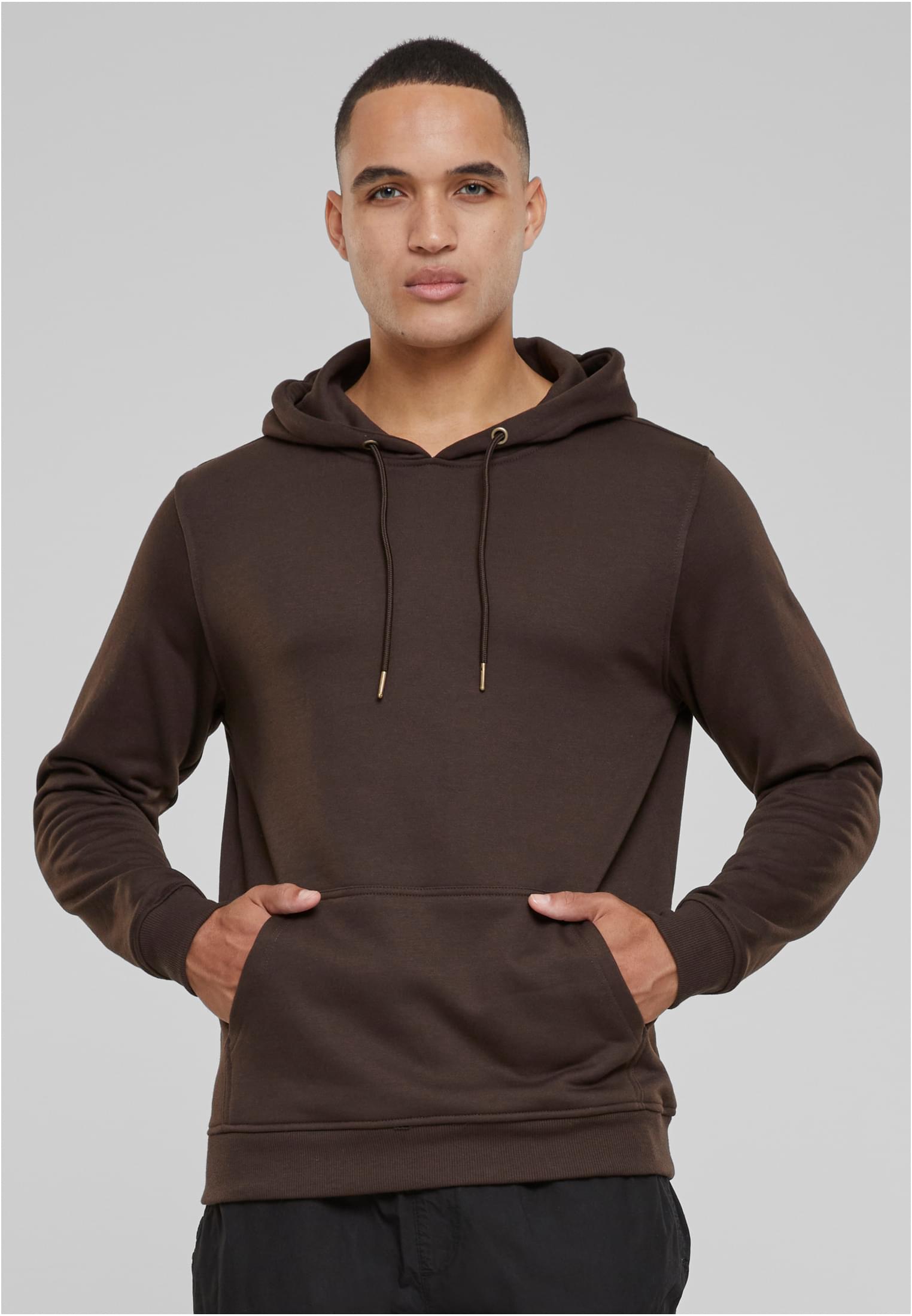 Basic Sweat Hoody Brown