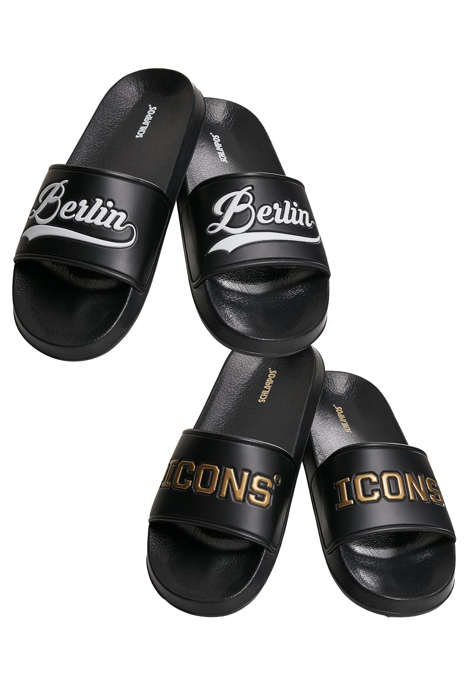 2-Pack Slides Black/White Black/Gold