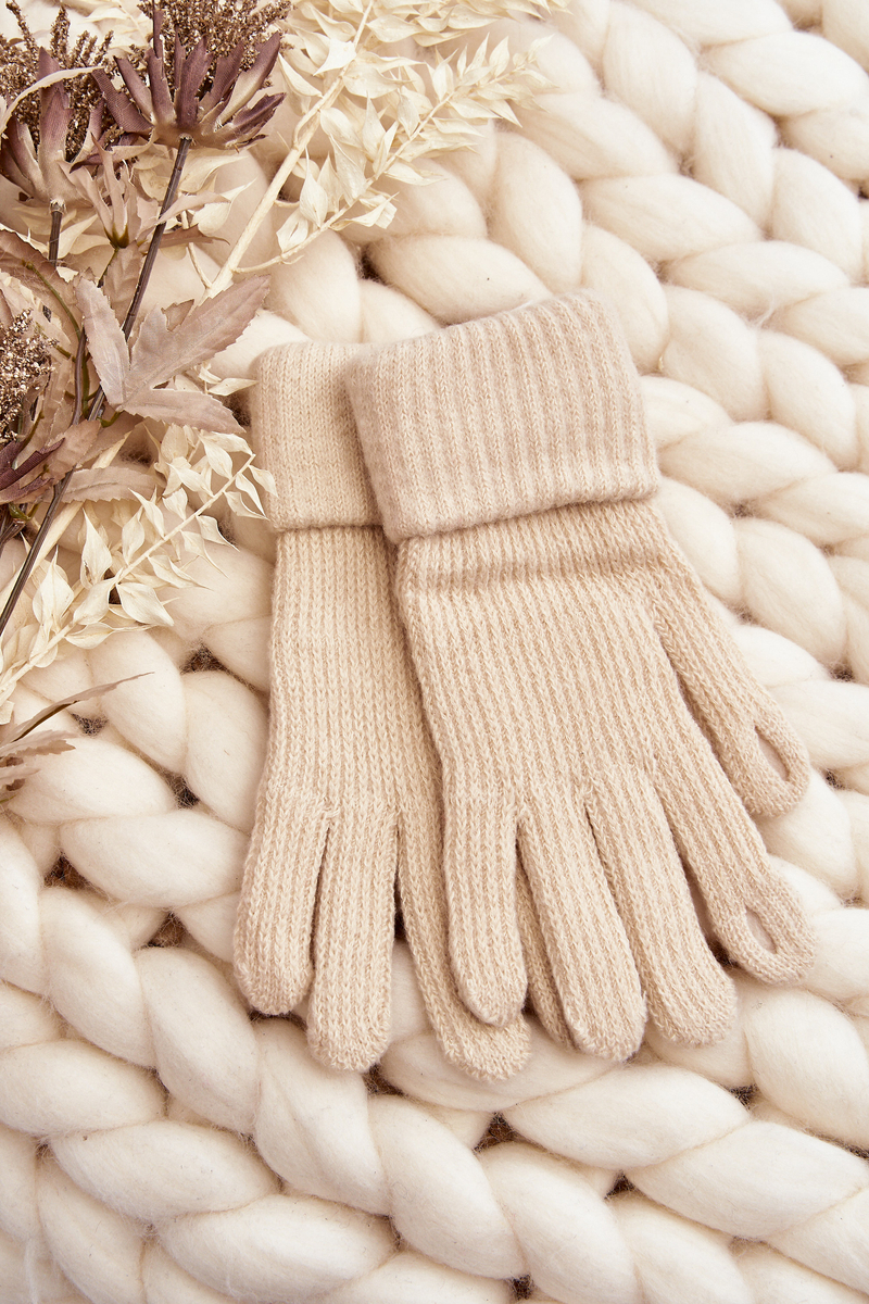 Women's Smooth Gloves, Light Beige