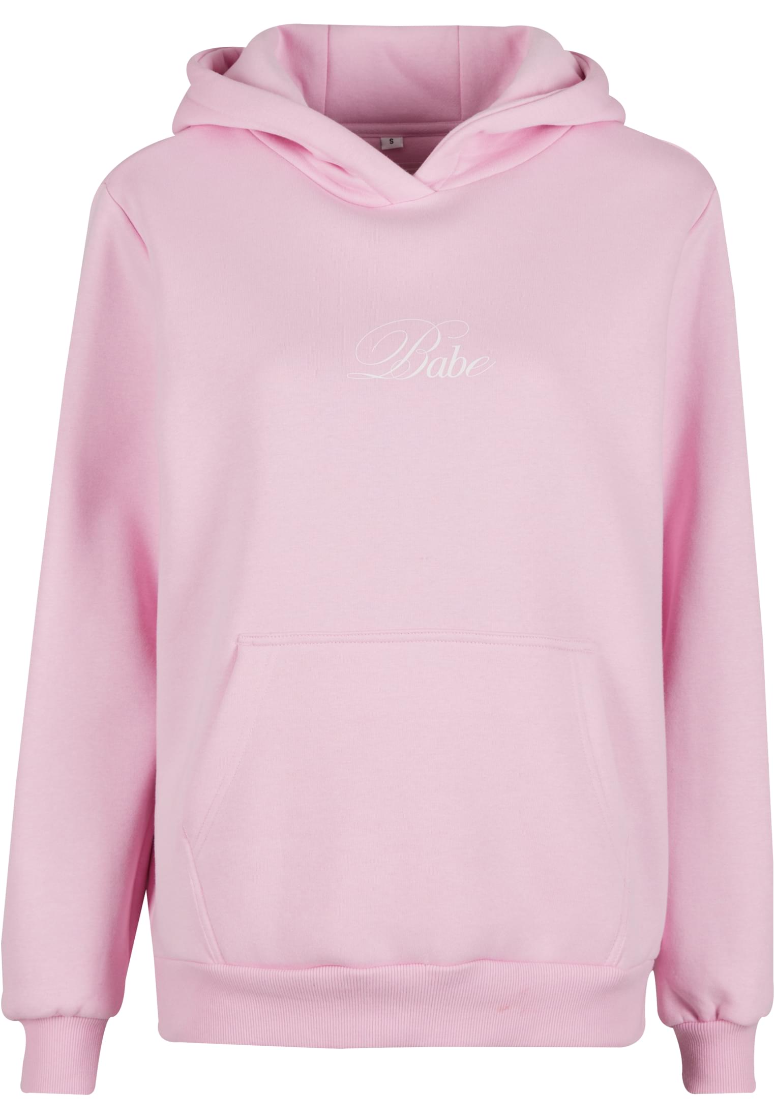 Women's Hoodie Babe Wording Ladies Fluffy Pink