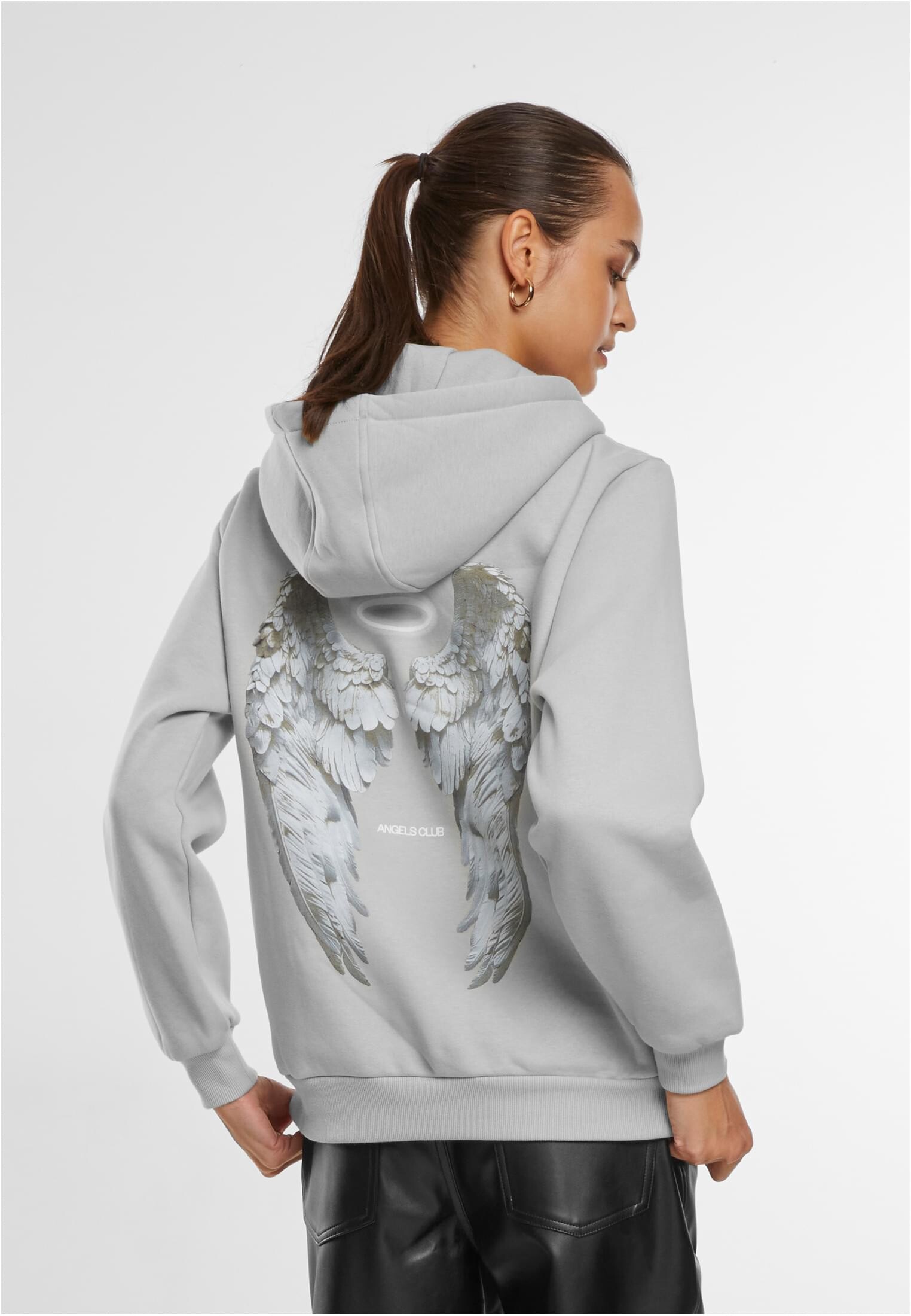 Women's hoodie Angels Club light asphalt