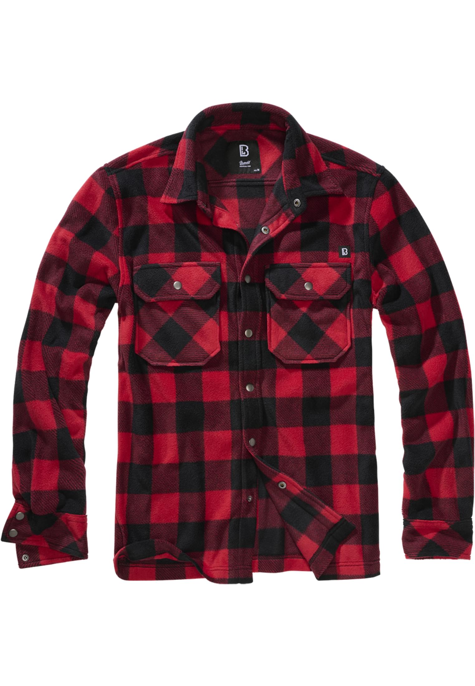 Jeff Long Sleeve Fleece Shirt Red/Black