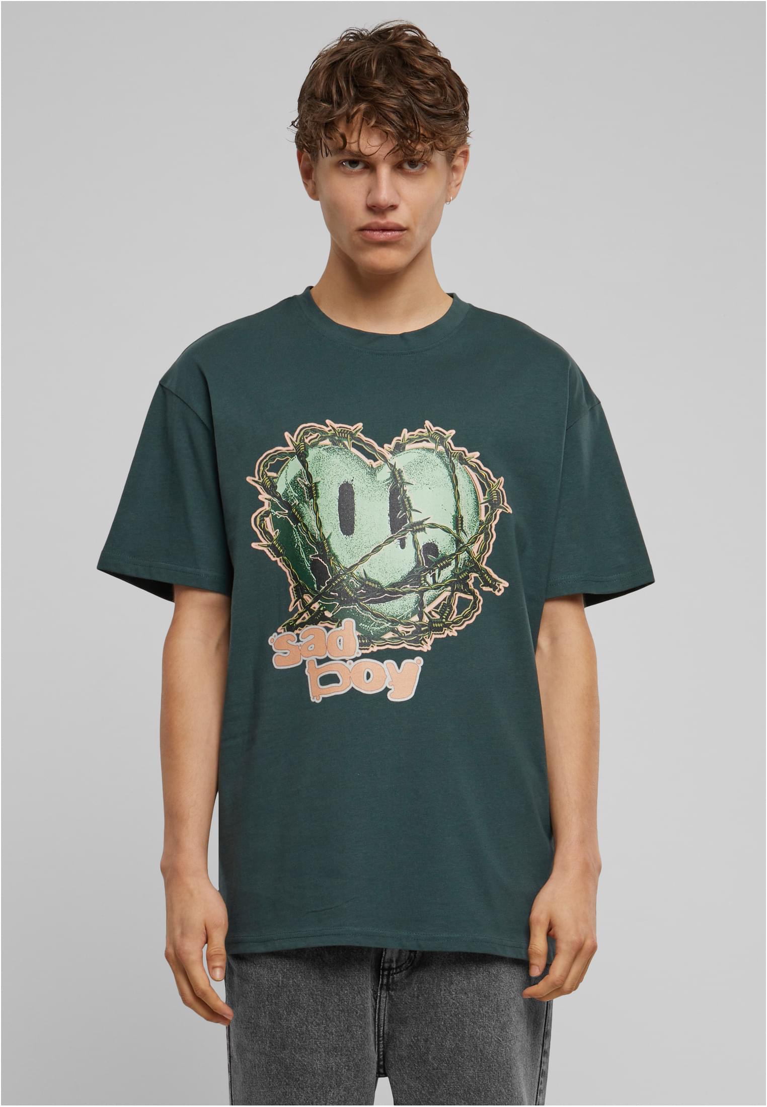 Men's T-shirt Sad Boy Heavy Oversize Green