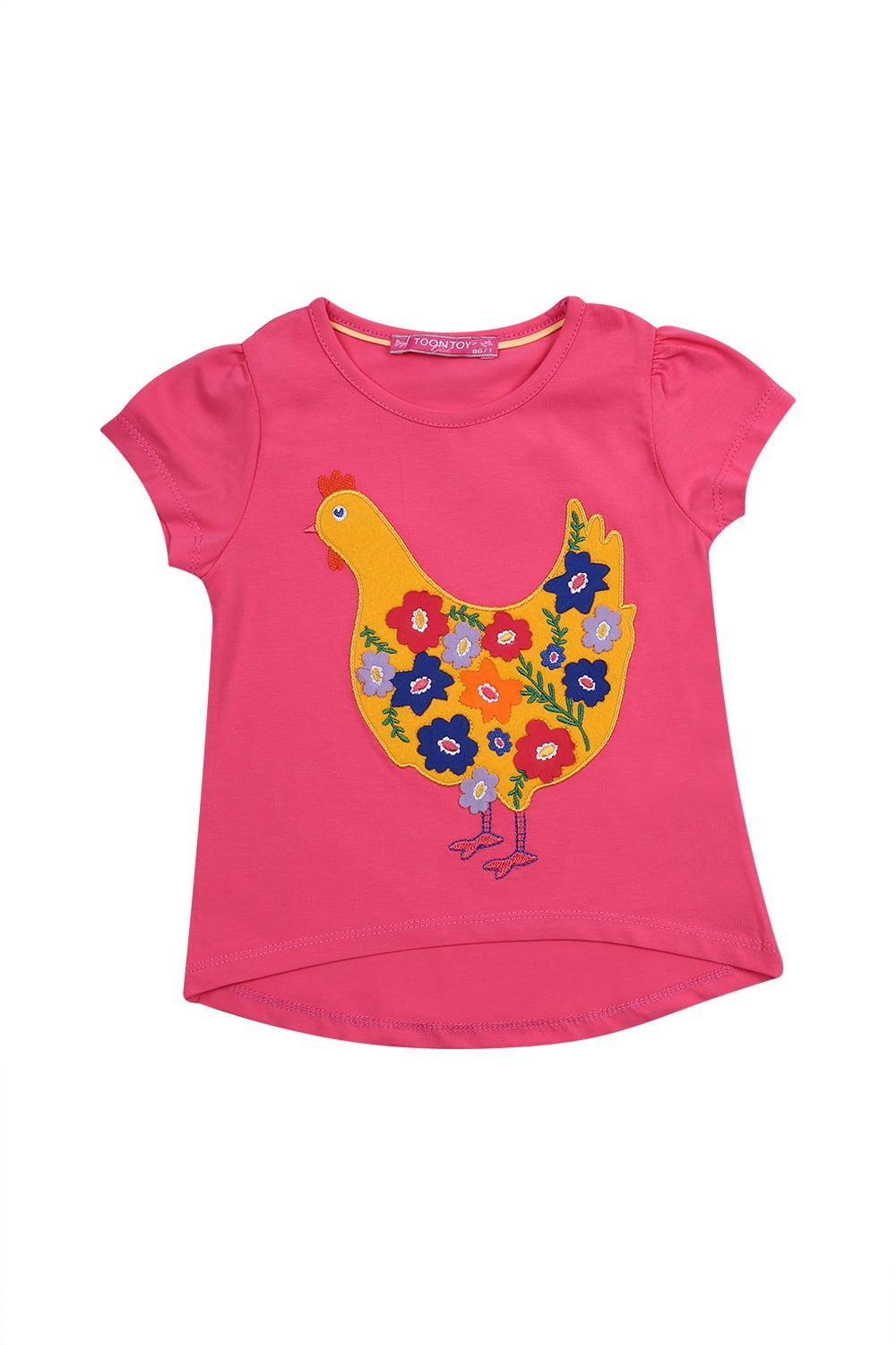 Amaranth blouse with hen