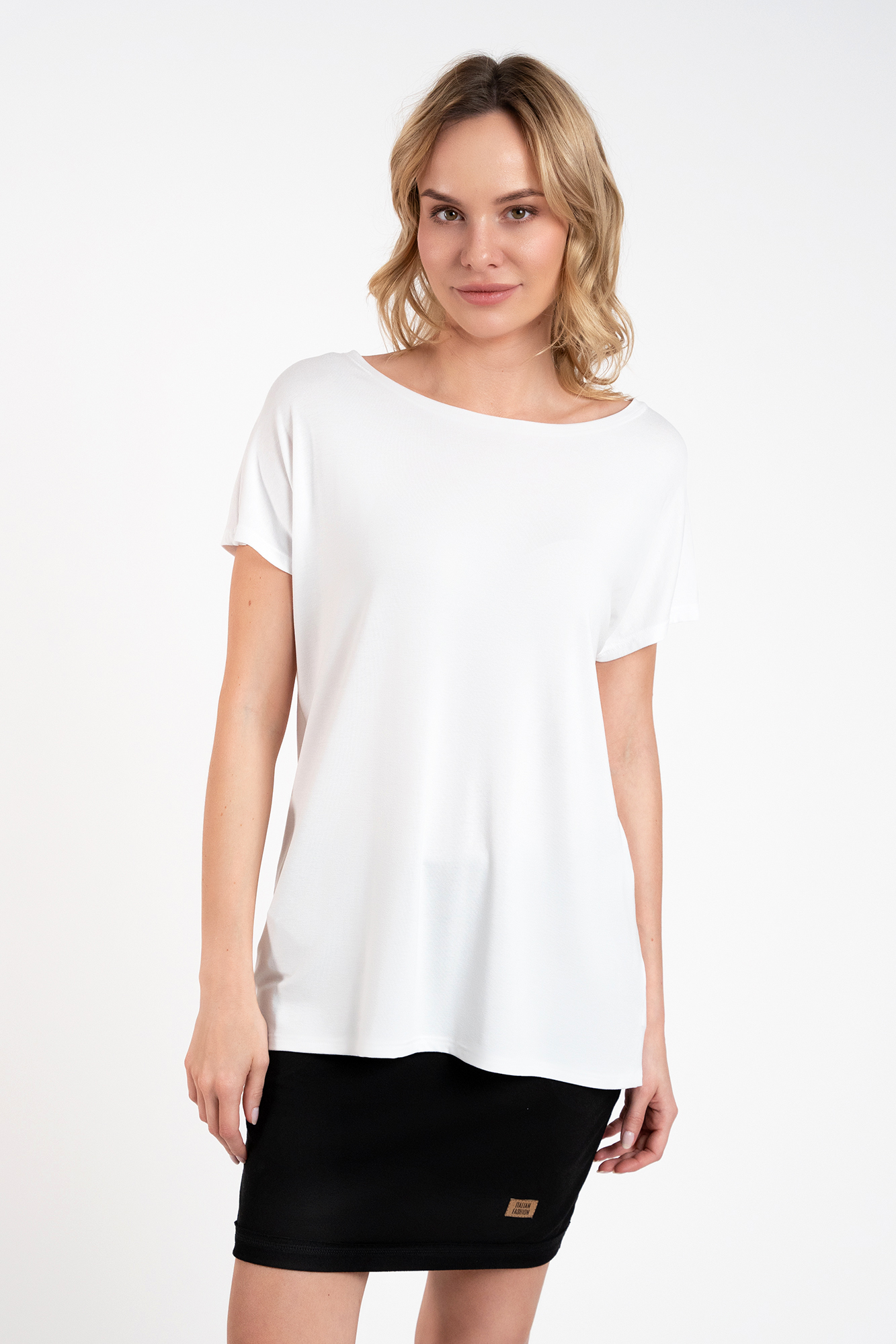 Women's blouse Ksenia with short sleeves - white