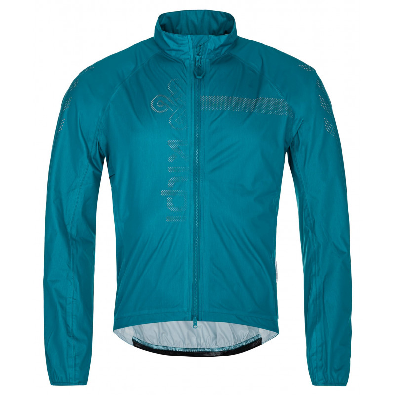 Men's Cycling Waterproof Jacket KILPI RAINAR-M Turquoise
