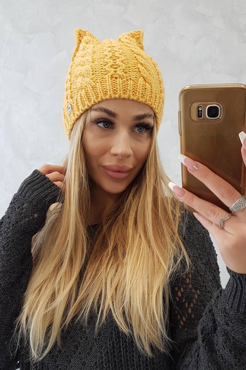 Beanie with fleece Rabbid K237 mustard