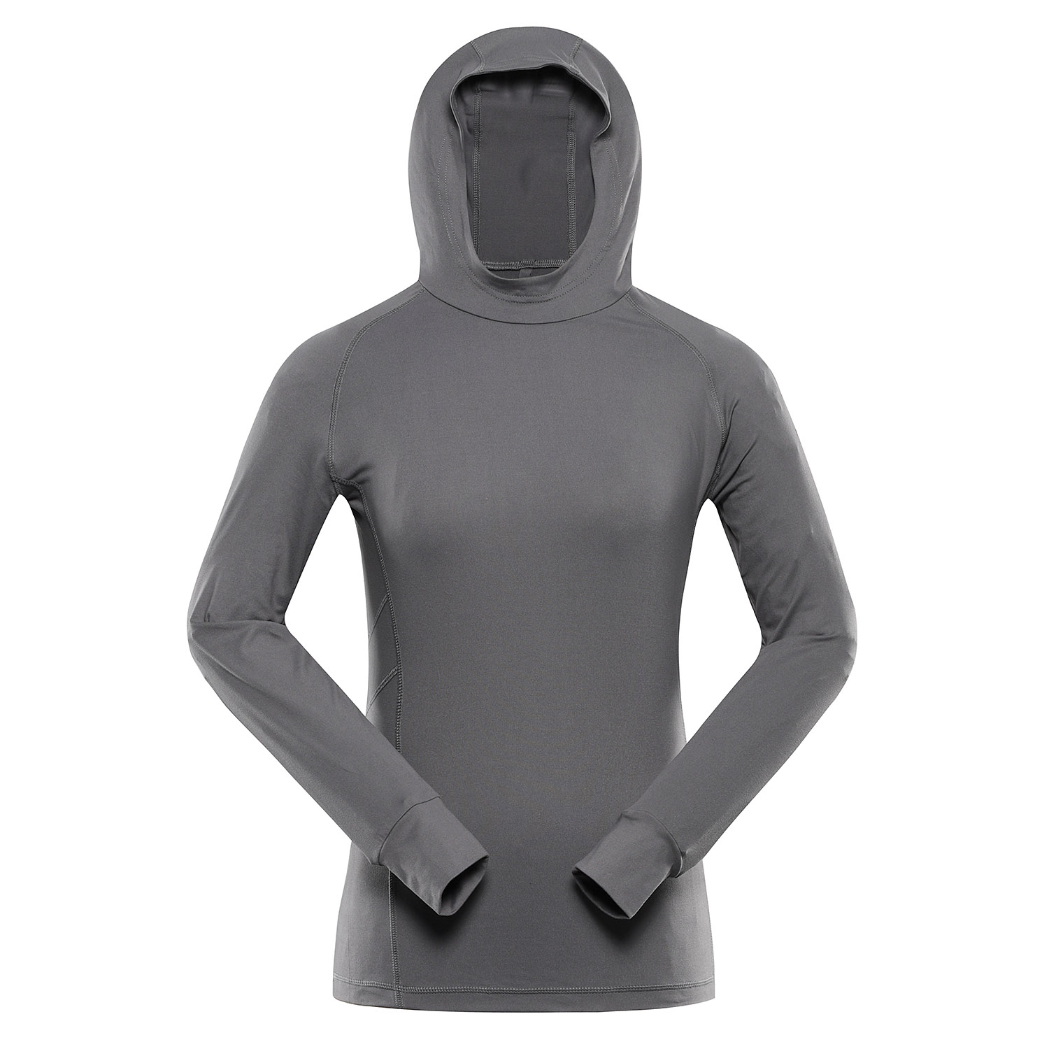 Women's Quick-drying Hooded Sweatshirt ALPINE PRO IZARA Smoked Pearl