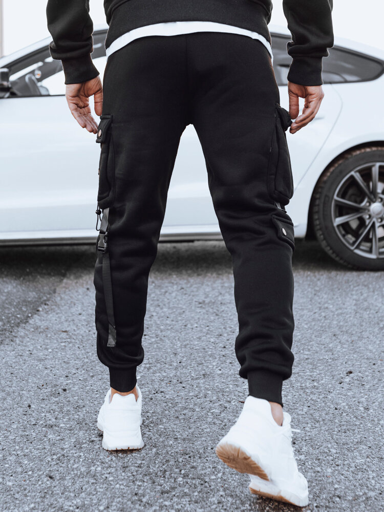 Men's Black Cargo Trousers Dstreet