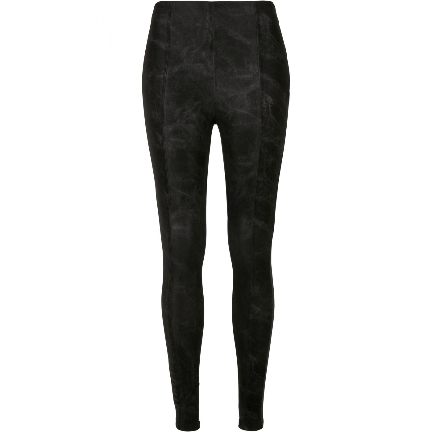Doamnelor spălate Faux pantaloni din piele negru
