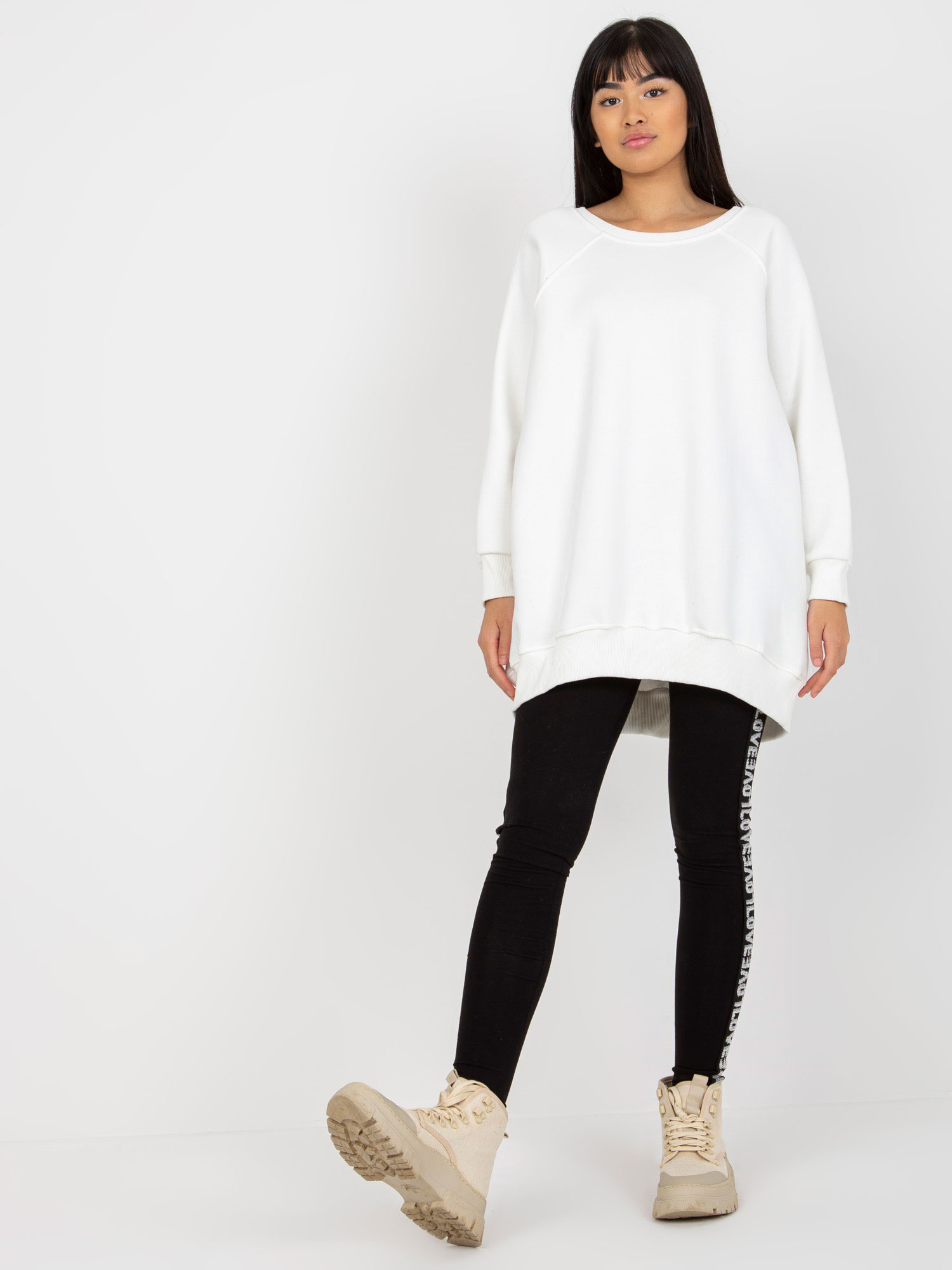 Ecru basic hoodie Remy