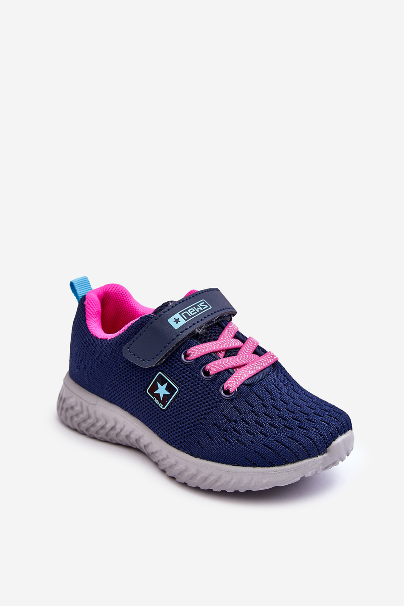 Children's Sports Shoes With Lace Blue Brego