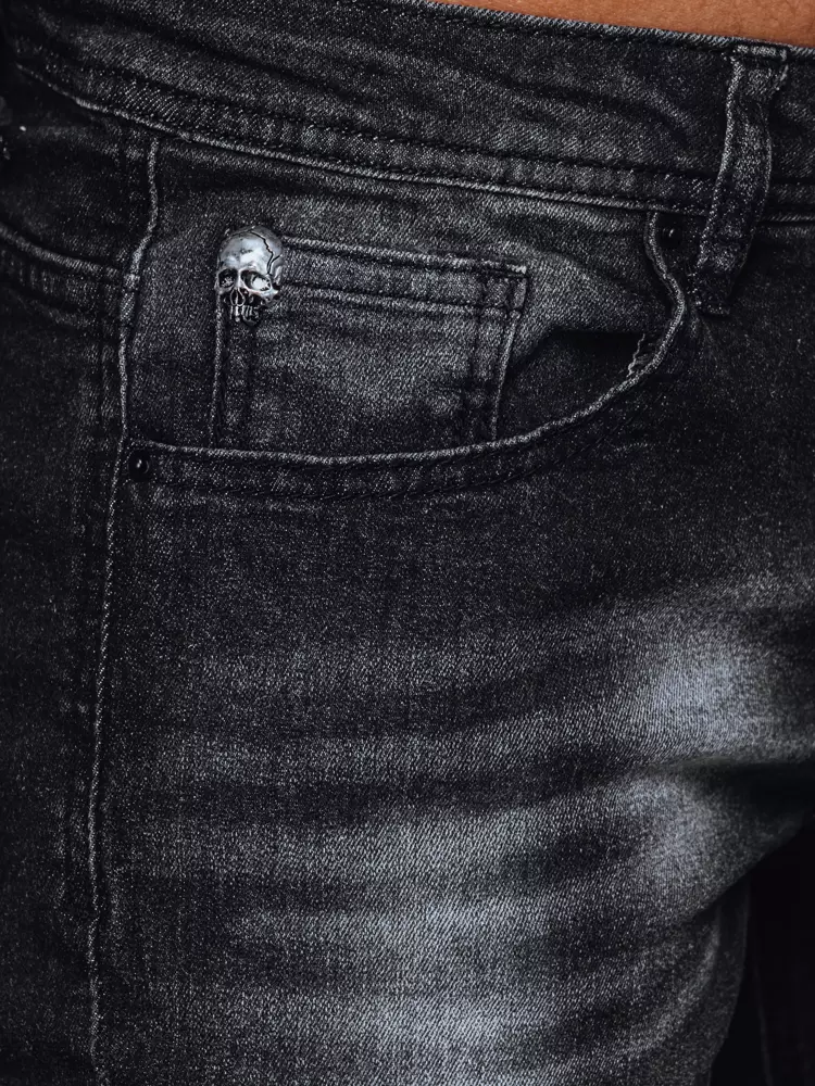 Men's Black Denim Trousers Dstreet