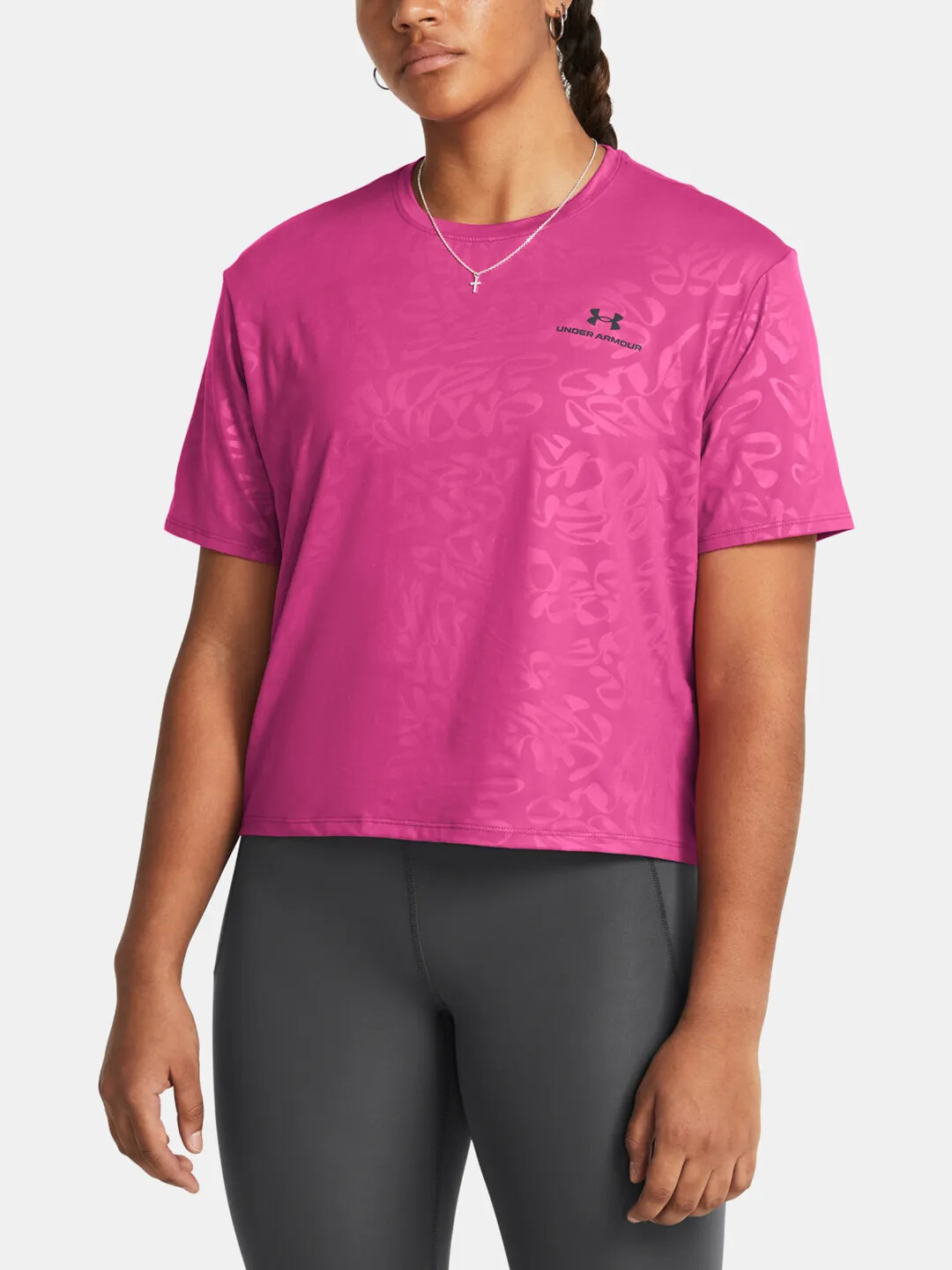 Dámské Tričko Under Armour Vanish Energy Emboss Crop SS