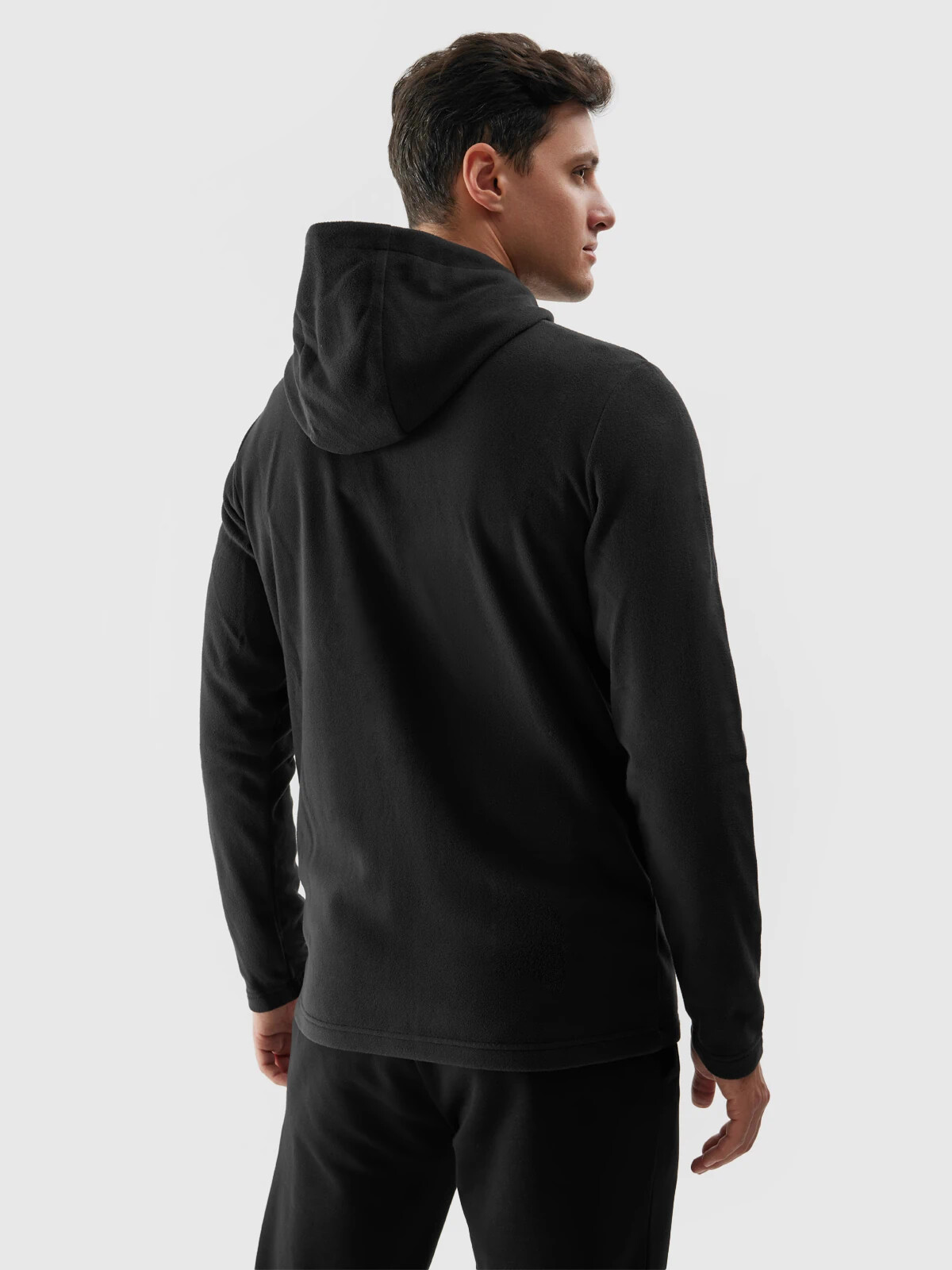 Men&#039;s Regular Hooded Fleece 4F - Black