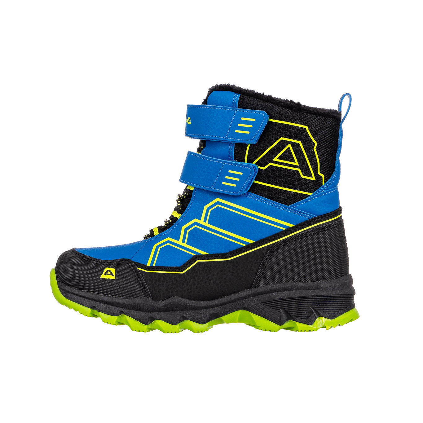 Kids Winter Shoes With Ptx Membrane ALPINE PRO MOCO Electric Blue Lemonade