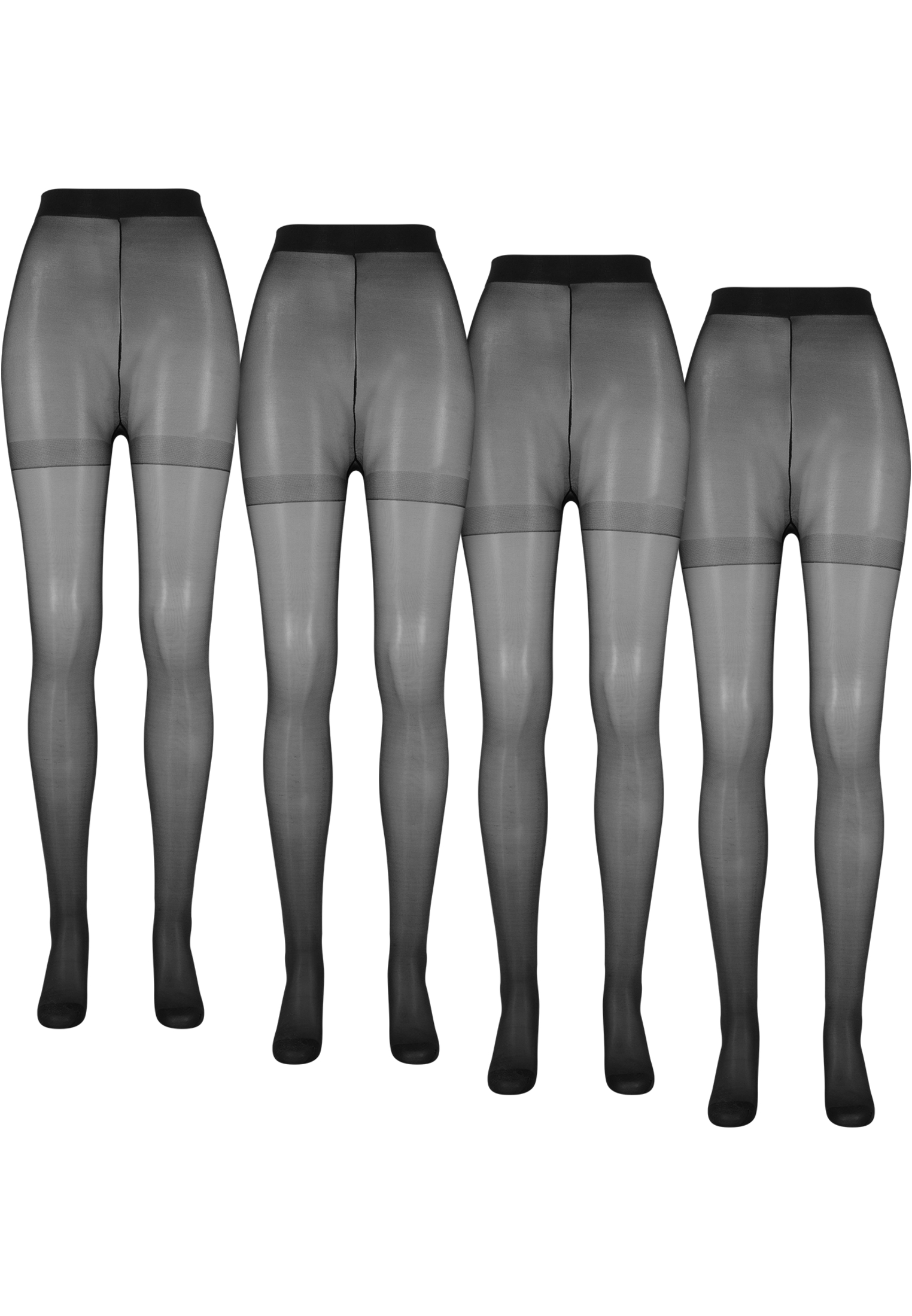 30 Denier 4-Pack Tights Black