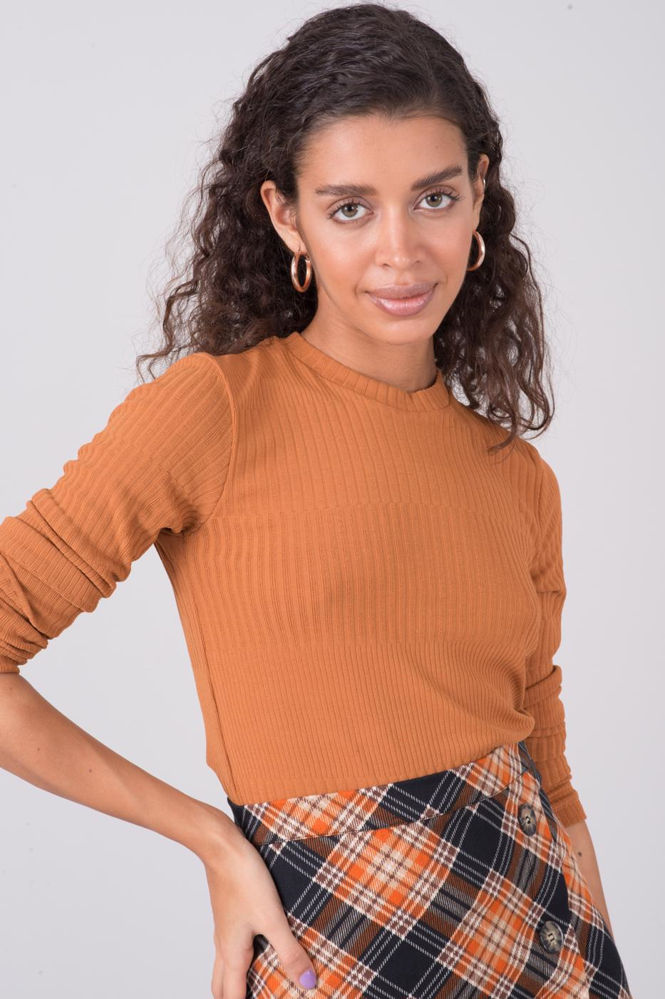 Light brown BSL long sleeve blouse