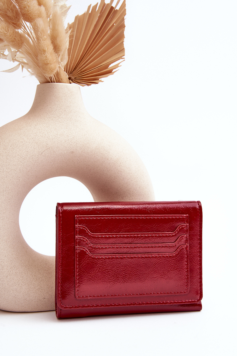 Women's wallet made of red Joanela eco-leather