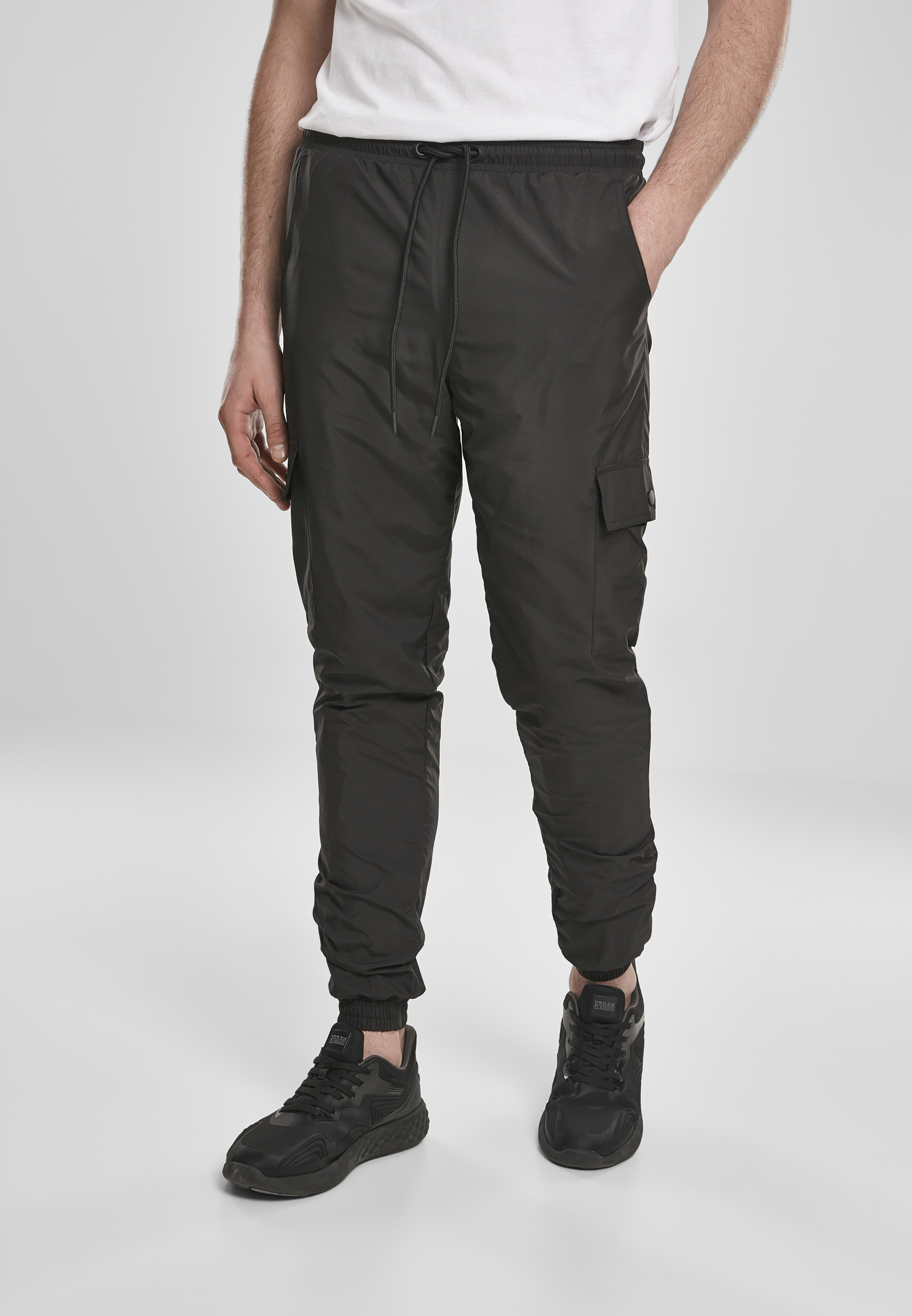 Cargo Nylon Track Pants Black