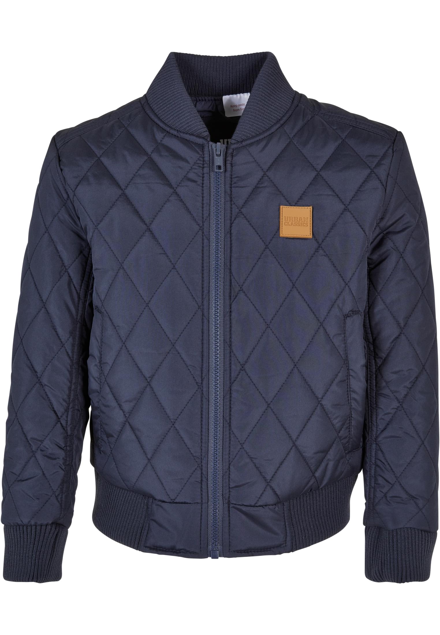 Nylon Jacket For Boys Diamond Quilt In A Navy Design