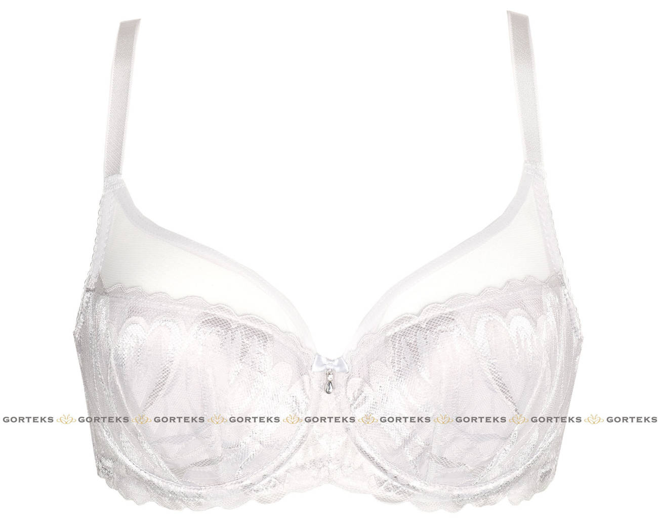 Gorteks Moon lace padded bra silver