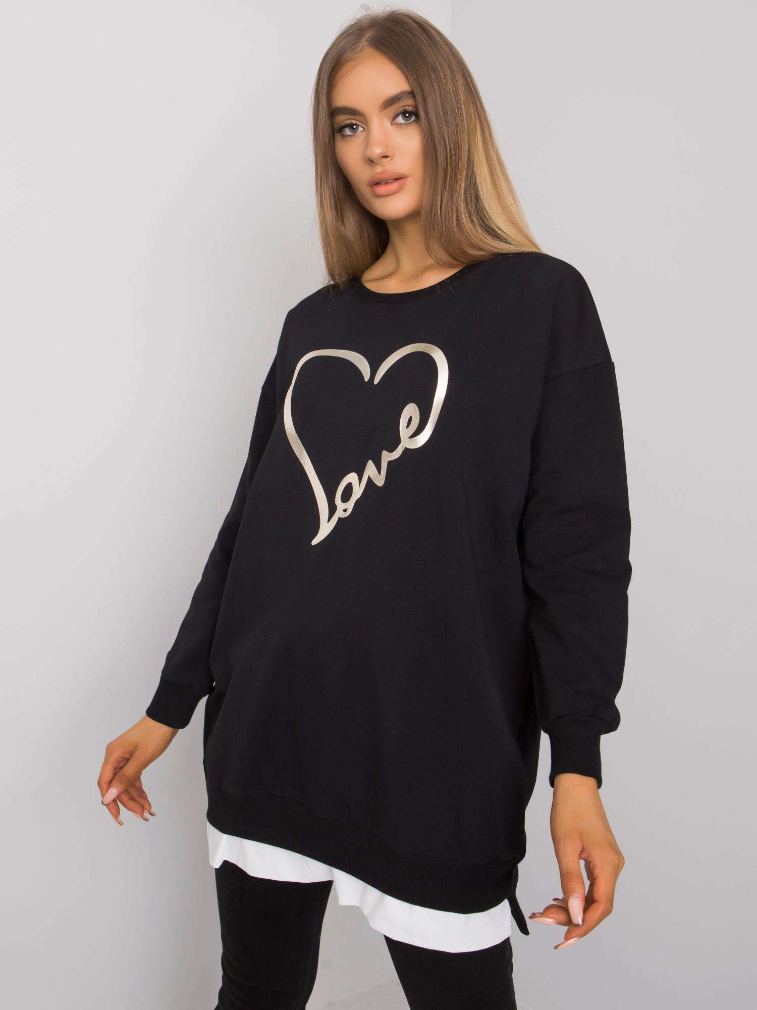 RUE PARIS Black Cotton Tunic