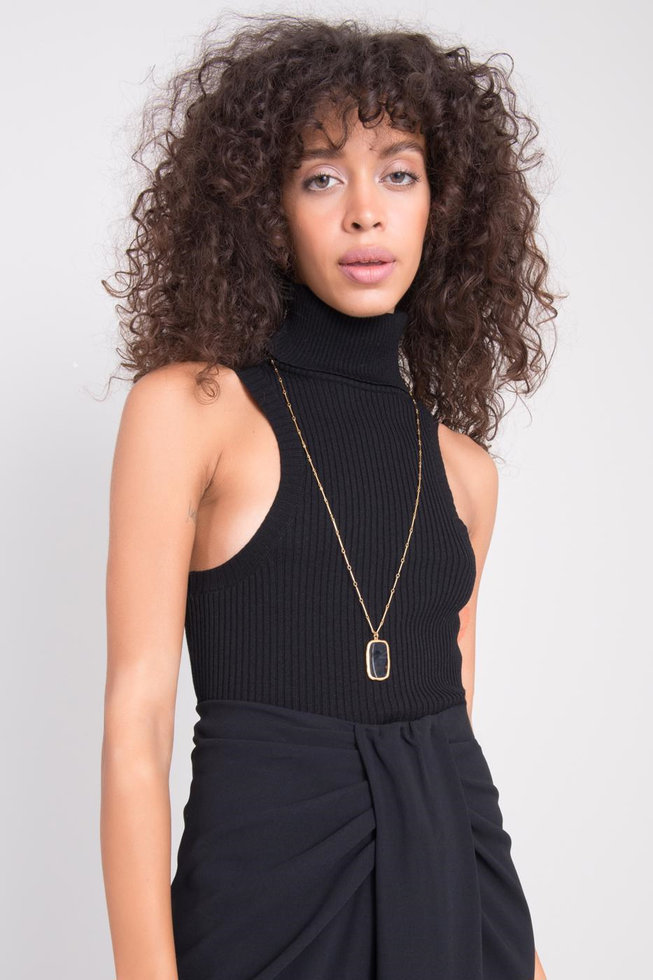 Black Women's Sweater With Turtleneck BSL