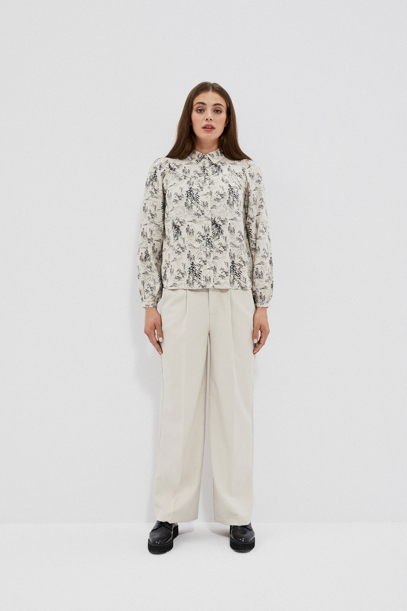 Marisse Women's Shirt L-Ko-4004 Beige