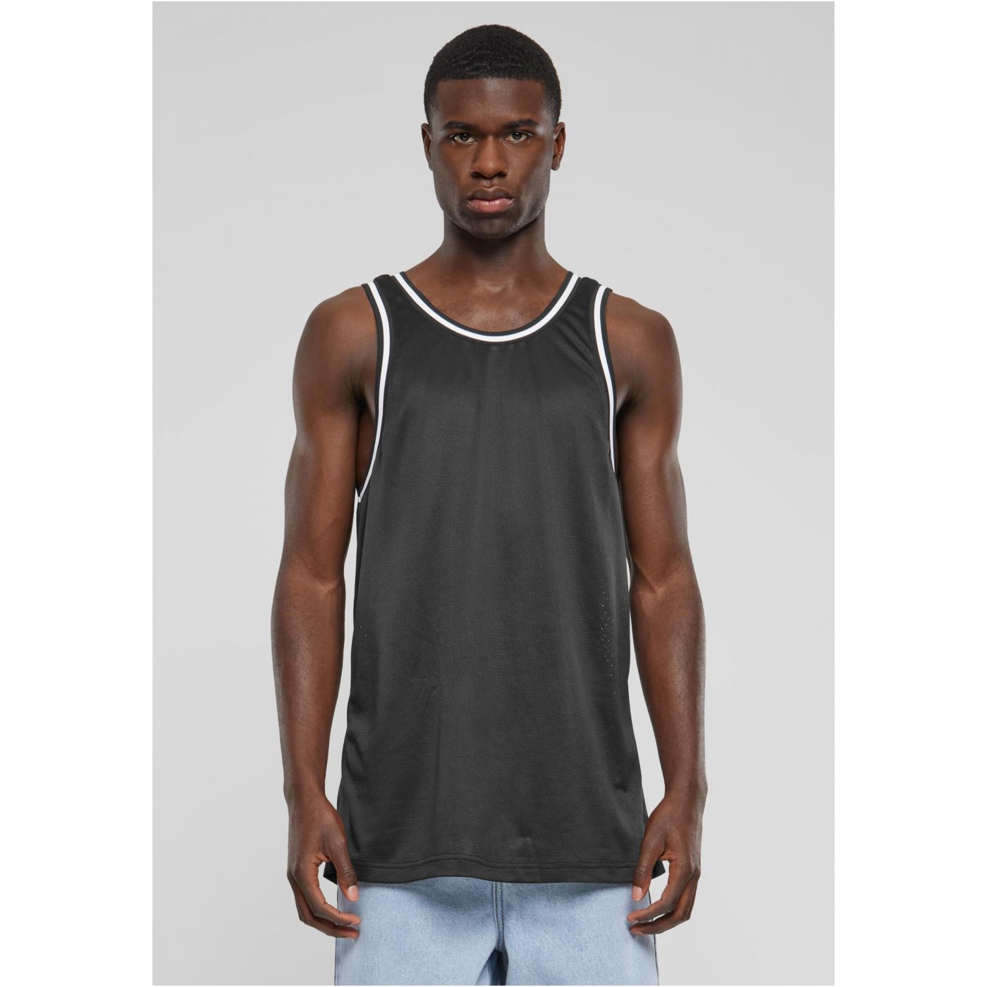 Men's Fishnet Tank Top - Black