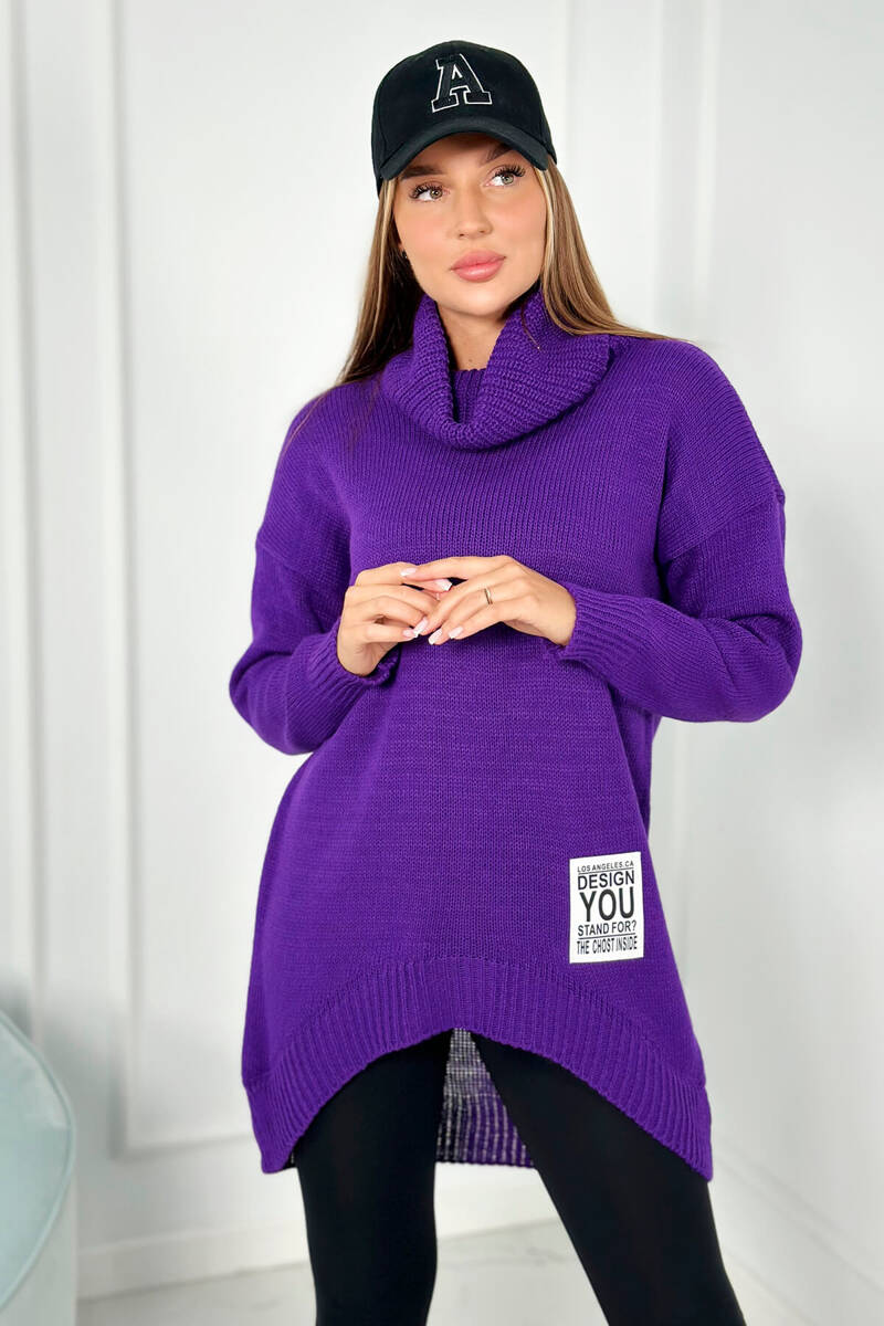 Turtleneck Sweater Dark Purple