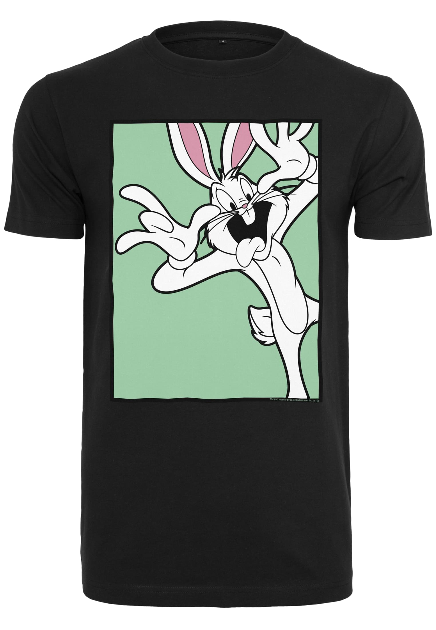 Black Looney Tunes Bugs Bunny Funny Face T-shirt