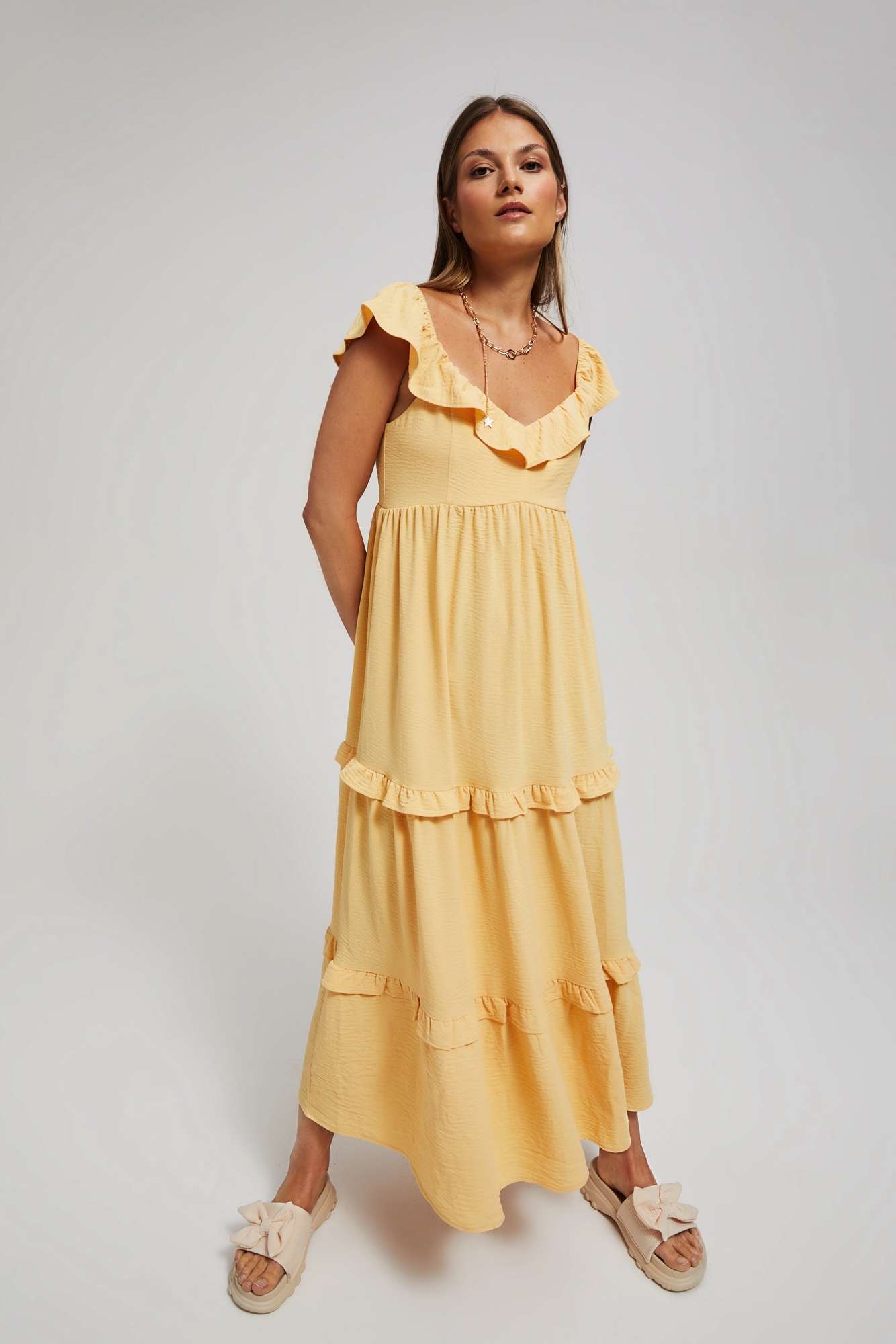Marisse Women's Dress L-Su-4065 Vanilla