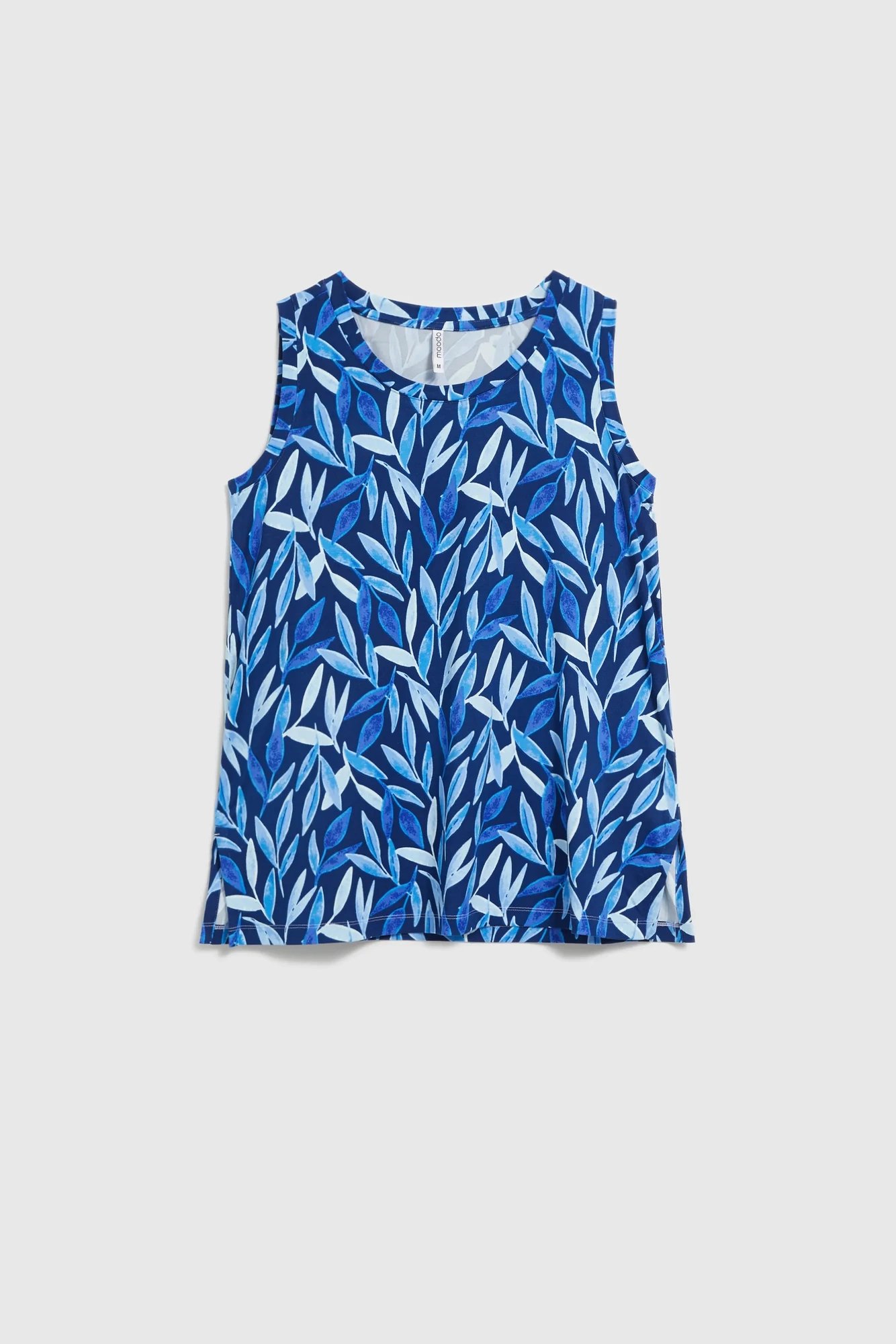 Women's tank top with MOODO print - navy blue