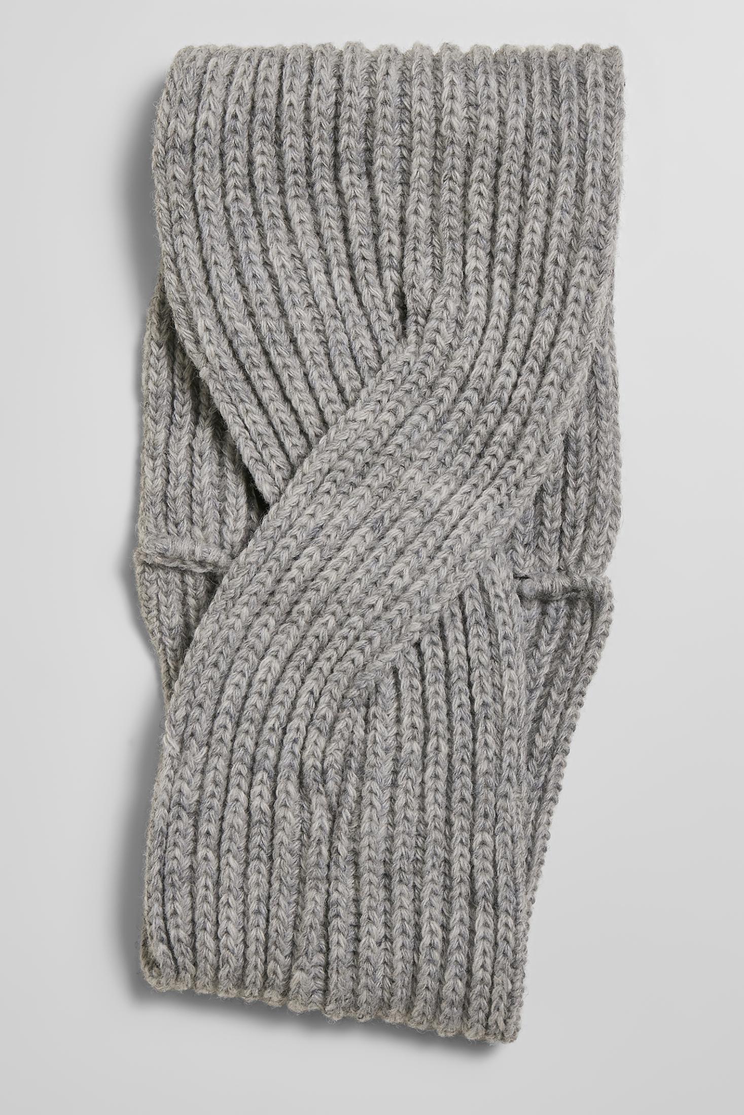 Knitted headband grey