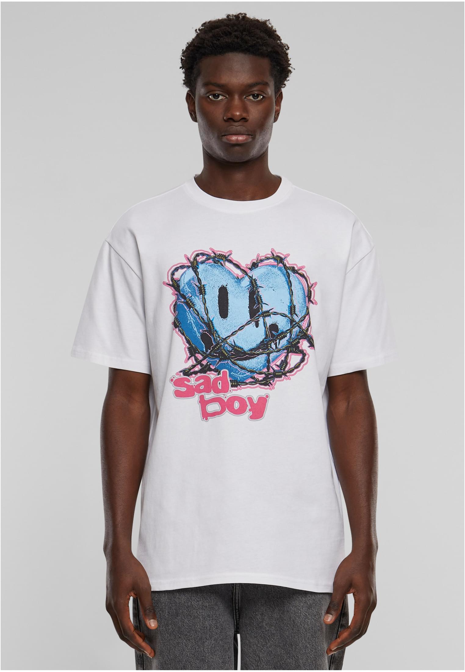 Men's T-shirt Sad Boy Heavy Oversize White