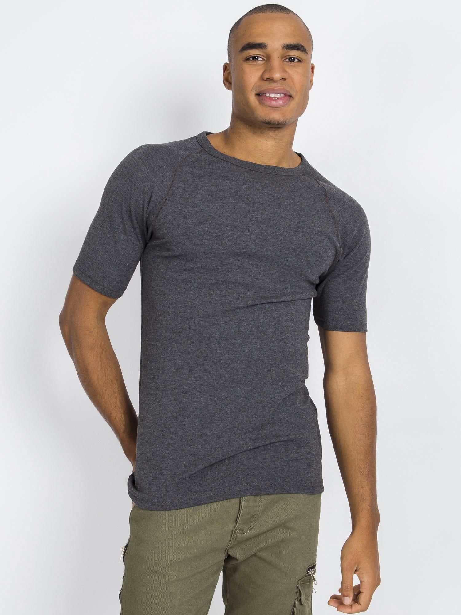 Dark Grey Men's Thermal T-shirt