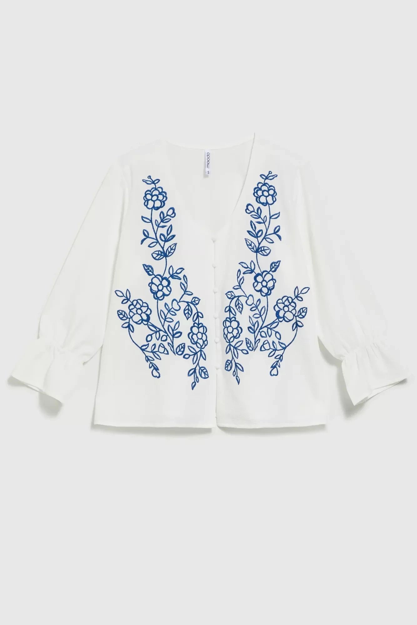 Women's shirt with MOODO pattern - white