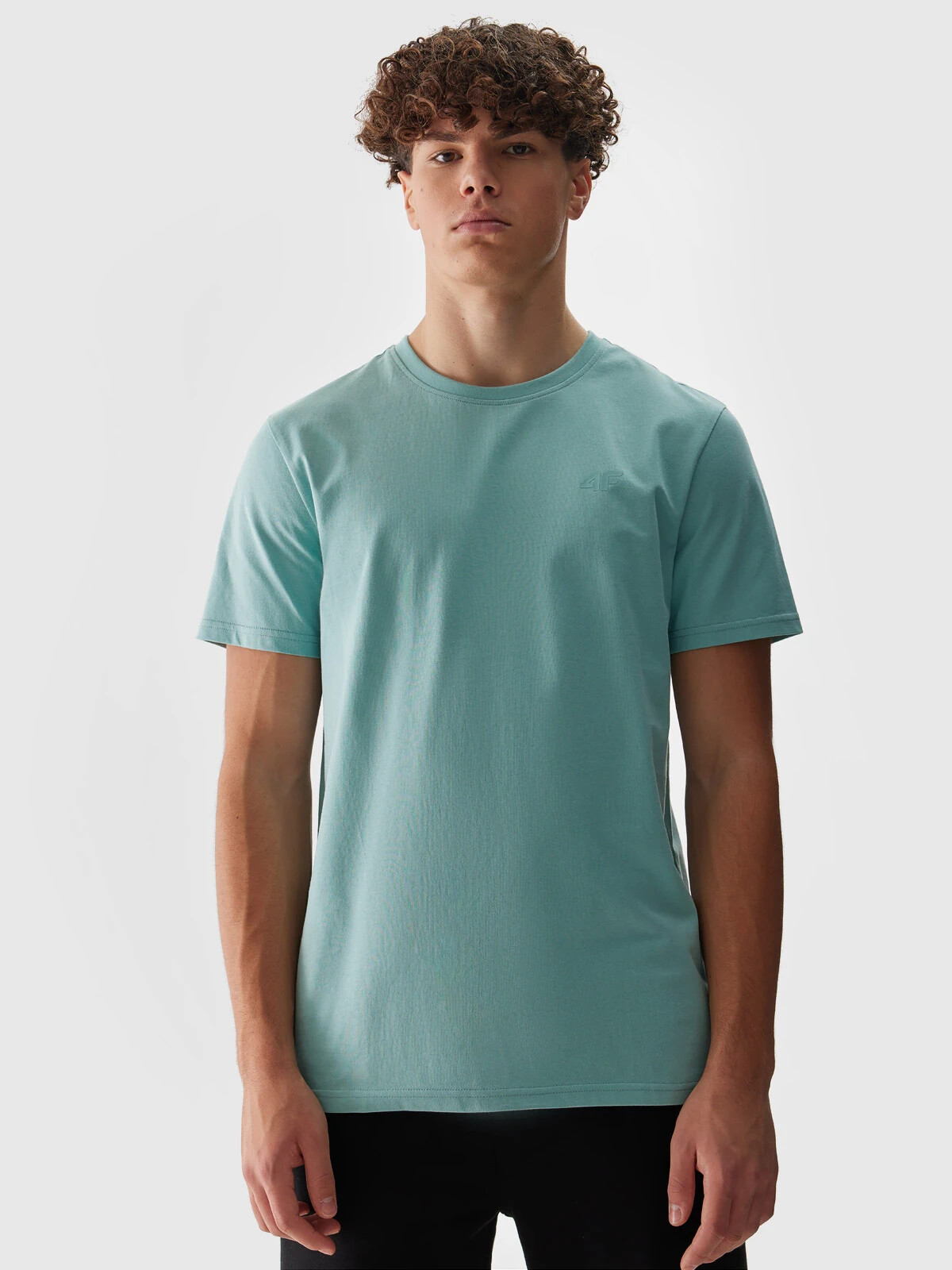 Men's Plain T-Shirt Regular 4F - Mint