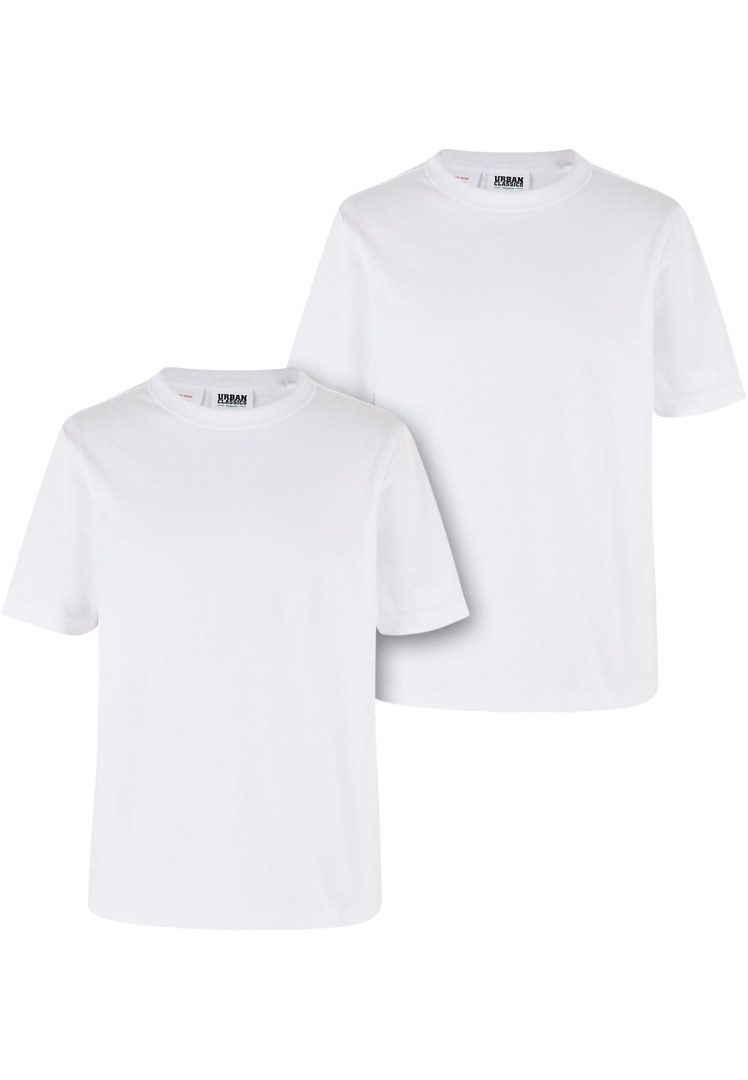 Boys' Organic Basic T-Shirt - 2pcs - White+White