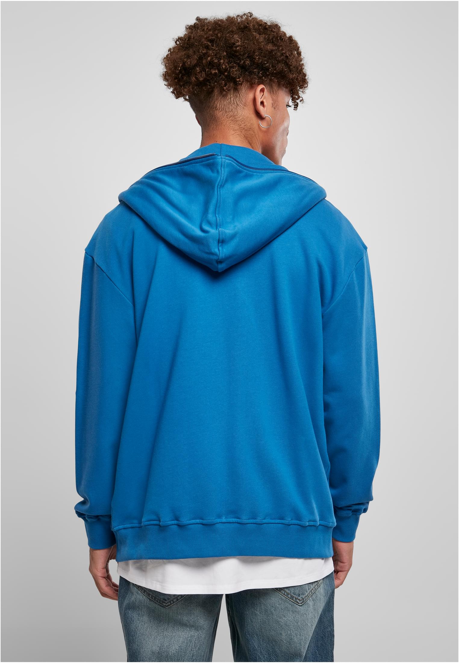 Bio Zip-up Hoodie In Sporty Blue