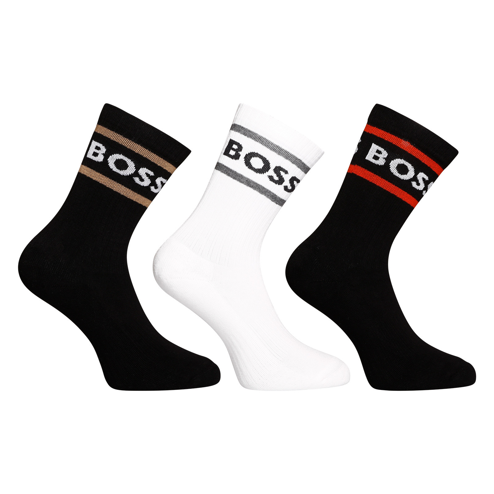Levně 3PACK ponožky Hugo Boss vysoké vícebarevné