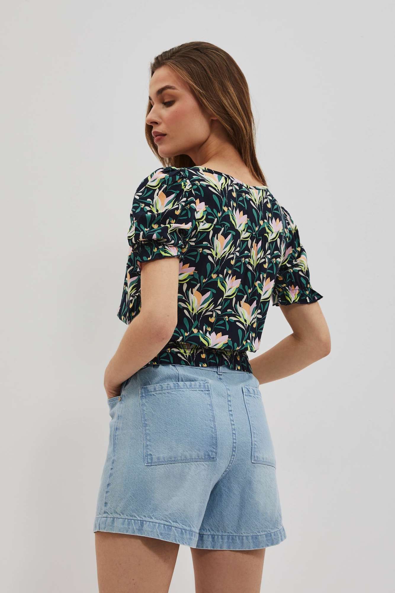 WOMEN'S SHIRT L-KO-4046 NAVY